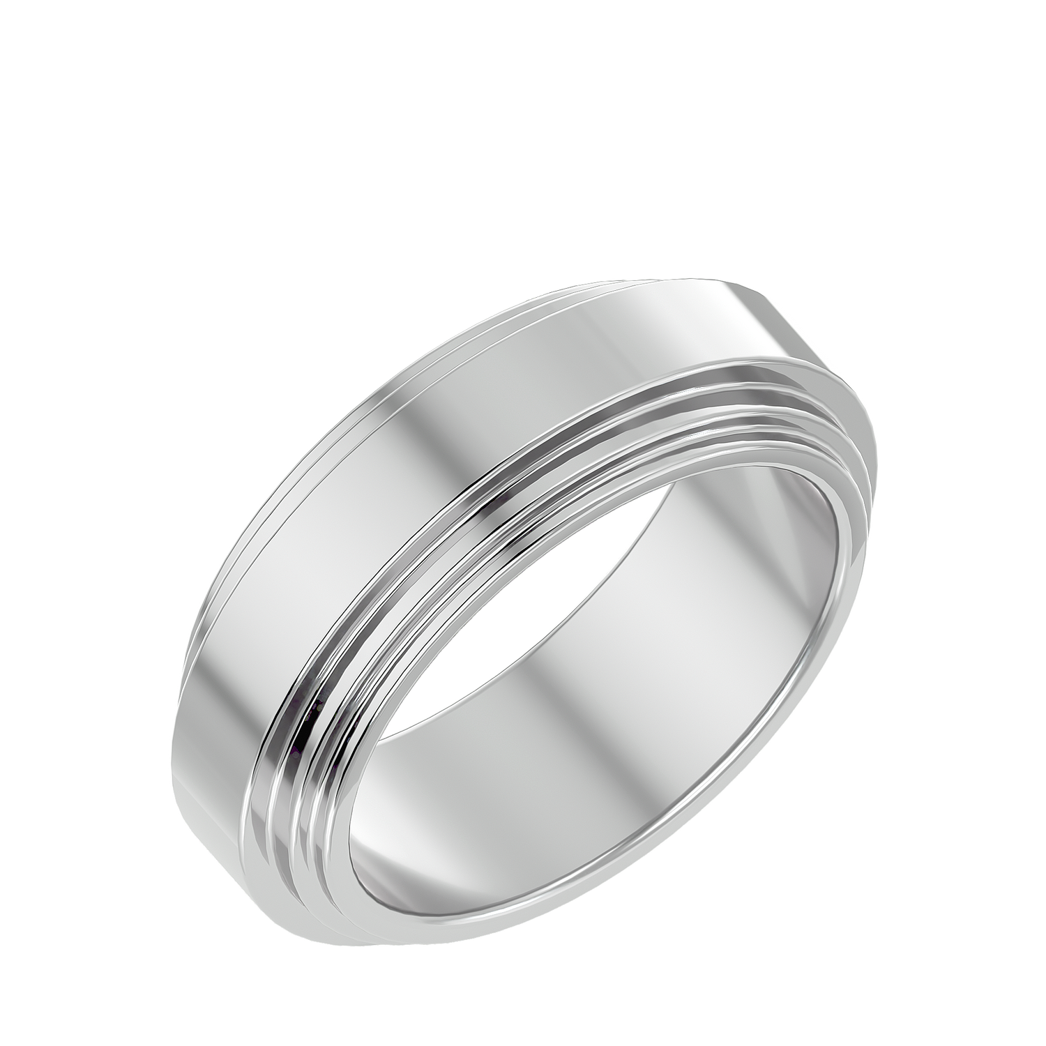 HOH Adrian Solid Gold  Mens Wedding Band