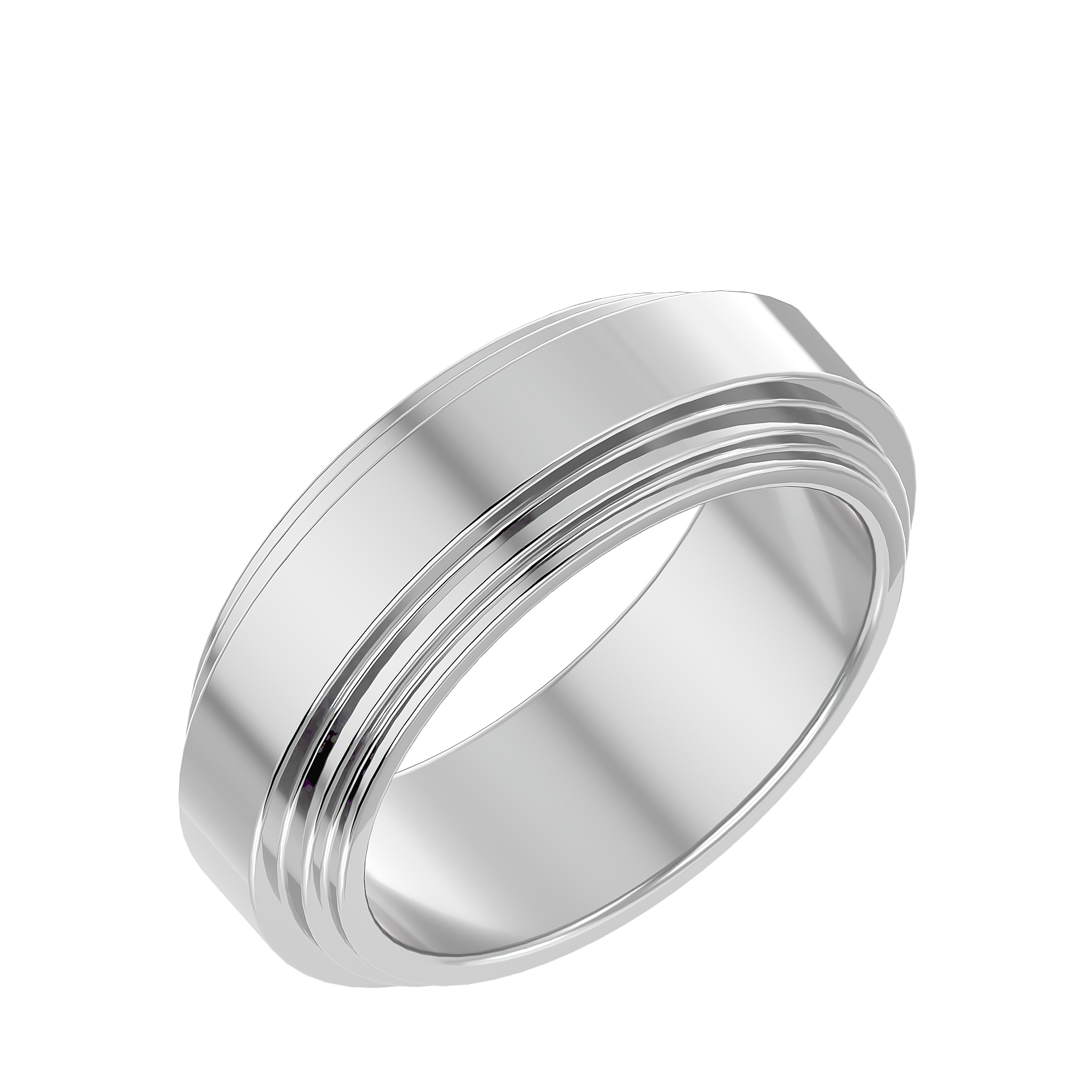 HOH Adrian Solid Gold Mens Wedding Band