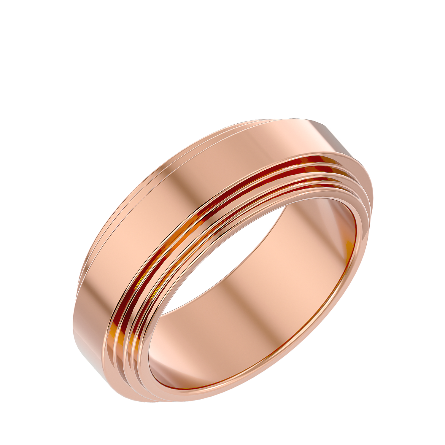 HOH Adrian Solid Gold  Mens Wedding Band