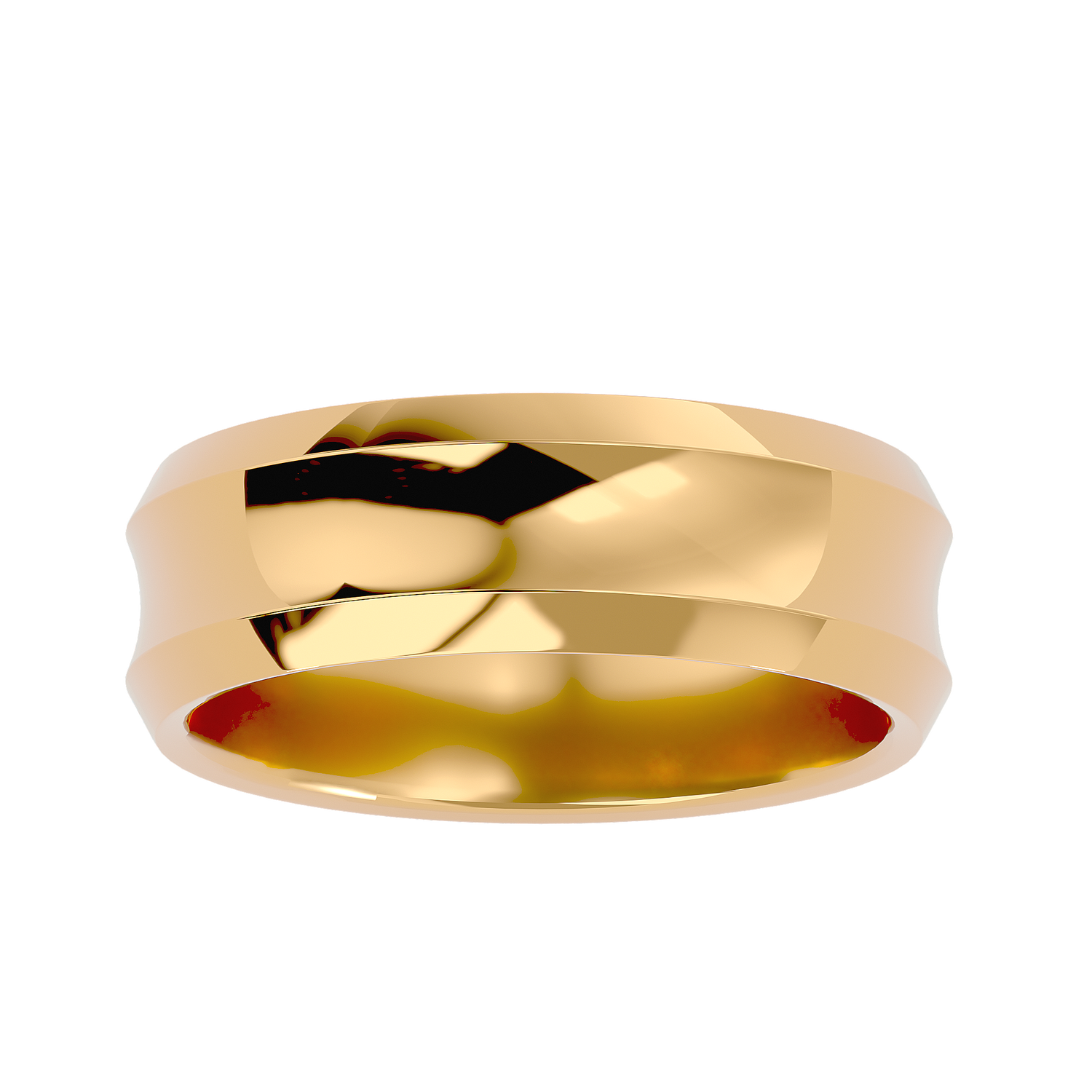 HOH Jose Solid Gold  Mens Wedding Band
