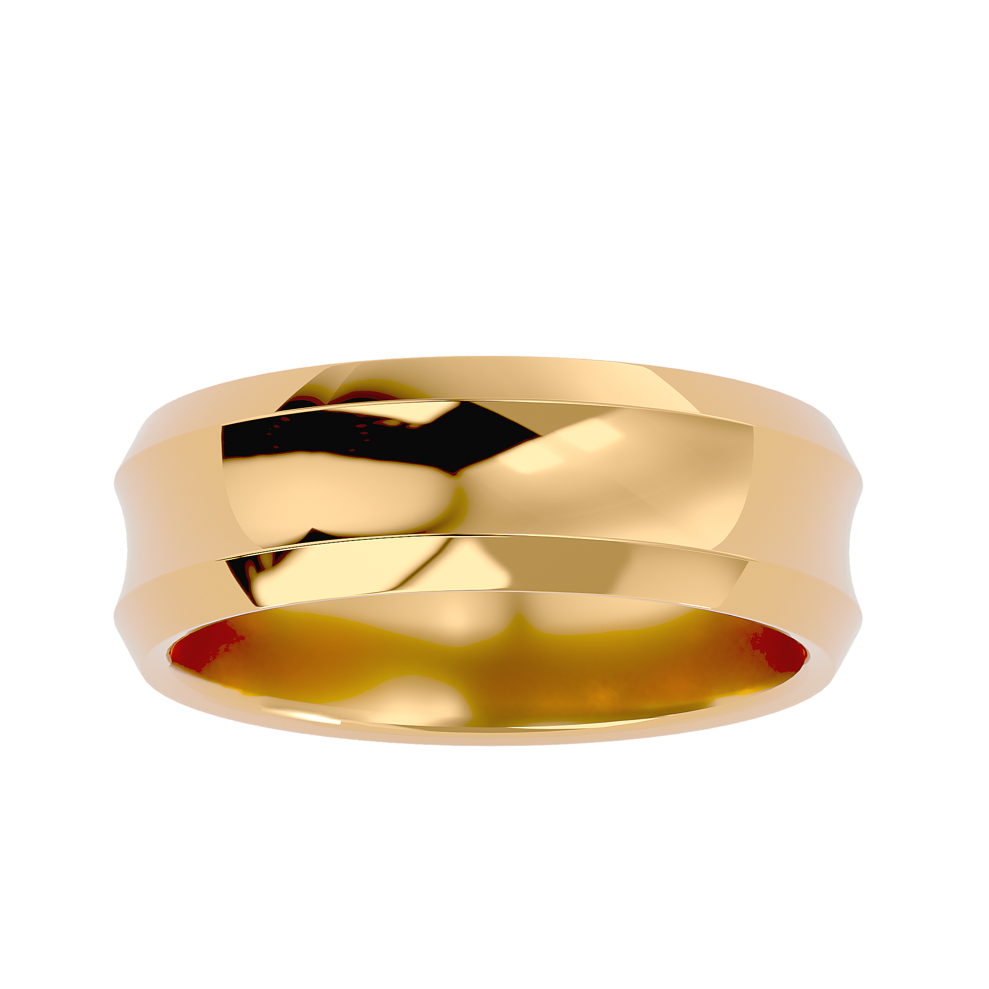 HOH Jose Solid Gold Mens Wedding Band
