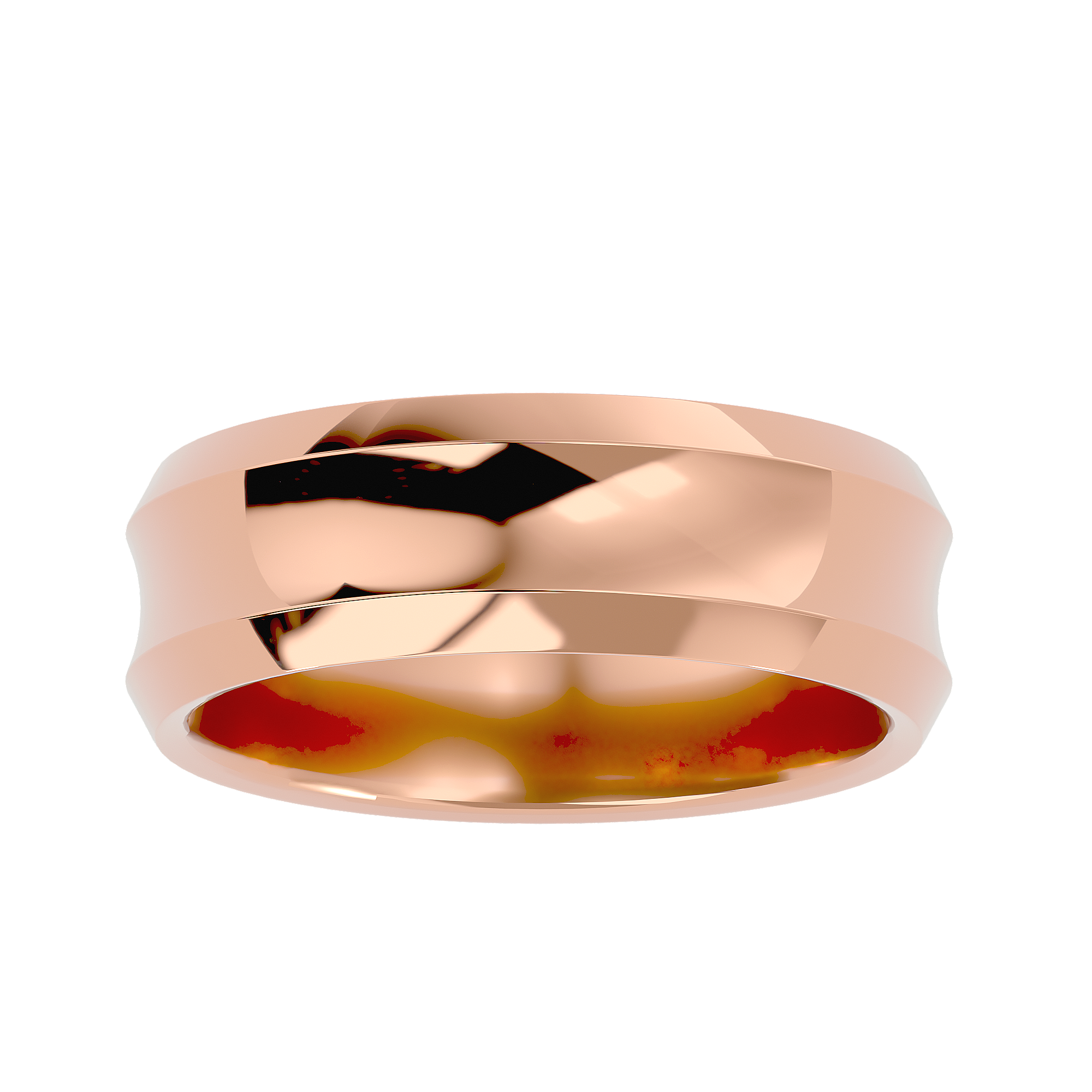 HOH Jose Solid Gold Mens Wedding Band