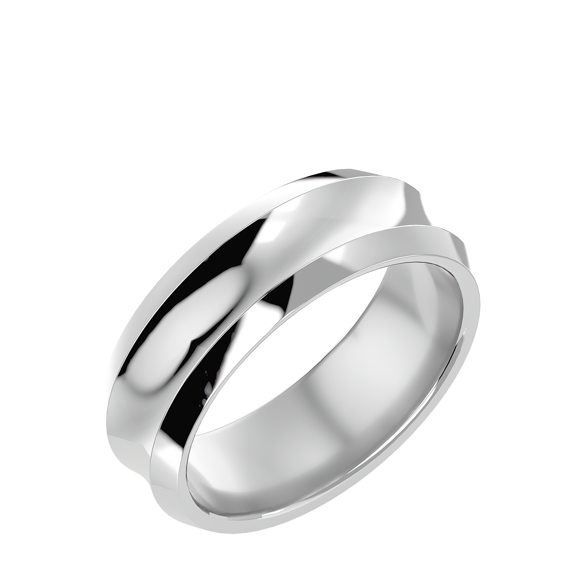 HOH Jose Solid Gold Mens Wedding Band