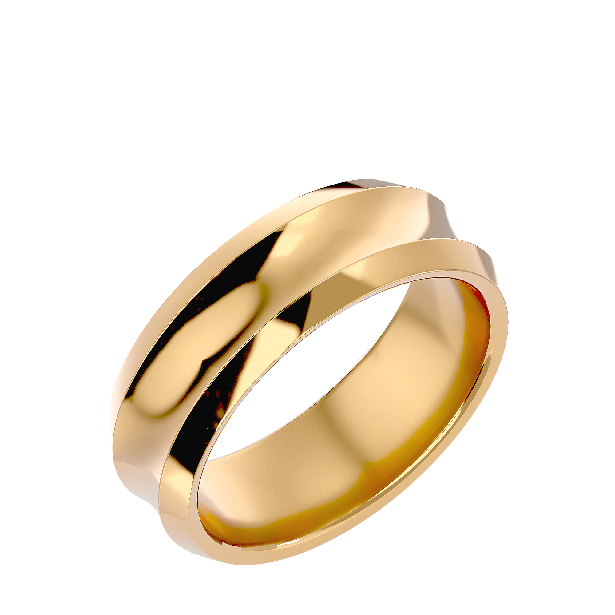 HOH Jose Solid Gold Mens Wedding Band