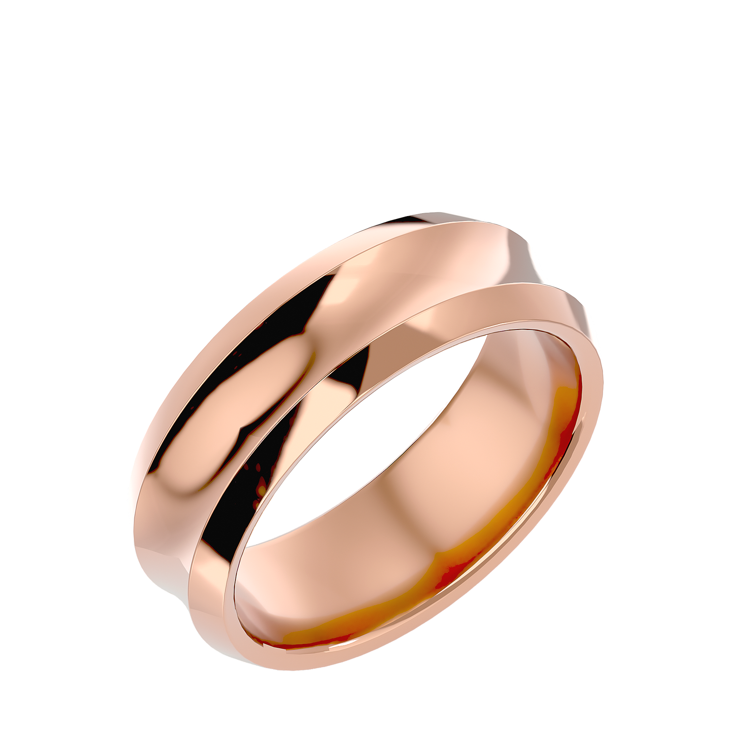 HOH Jose Solid Gold  Mens Wedding Band