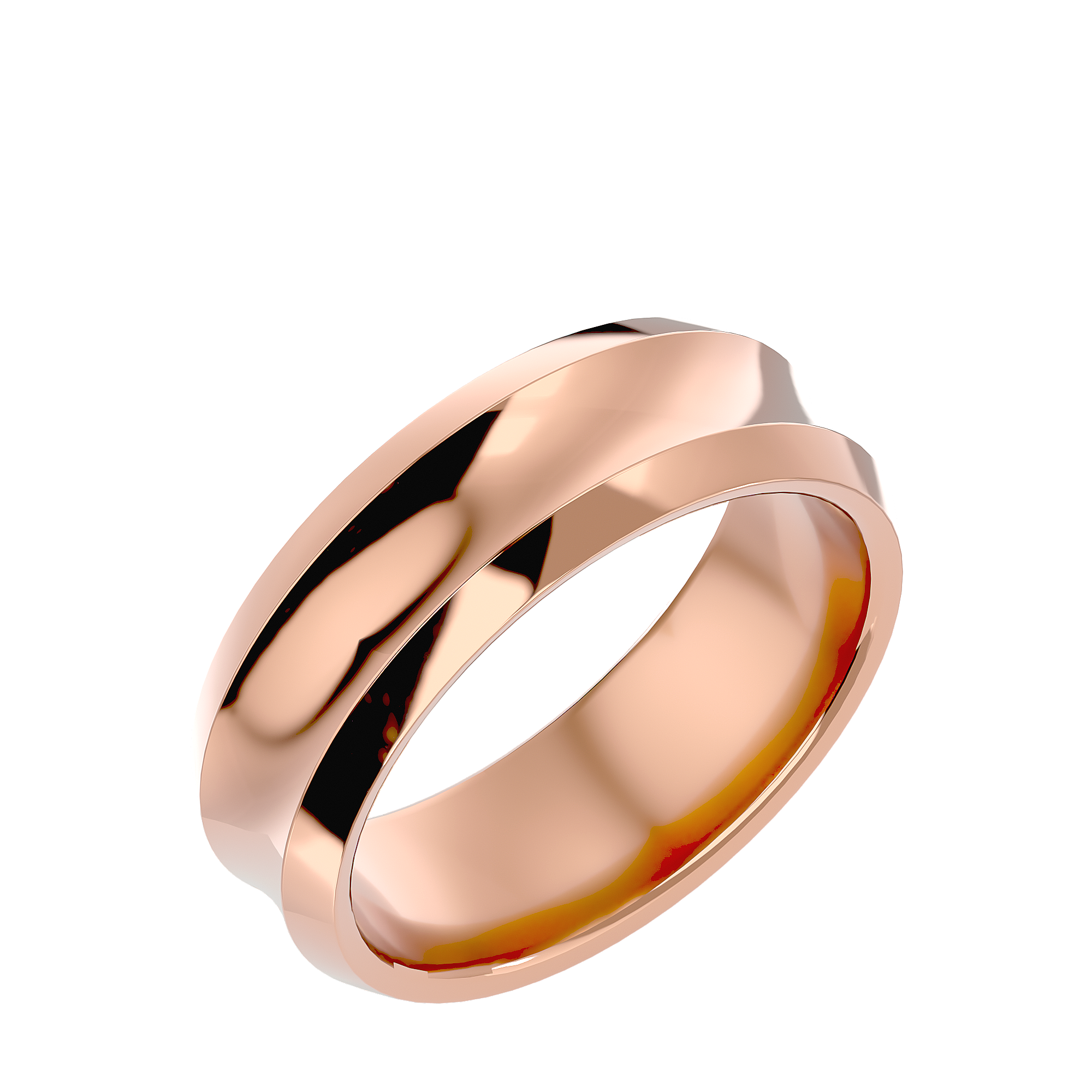 HOH Jose Solid Gold Mens Wedding Band