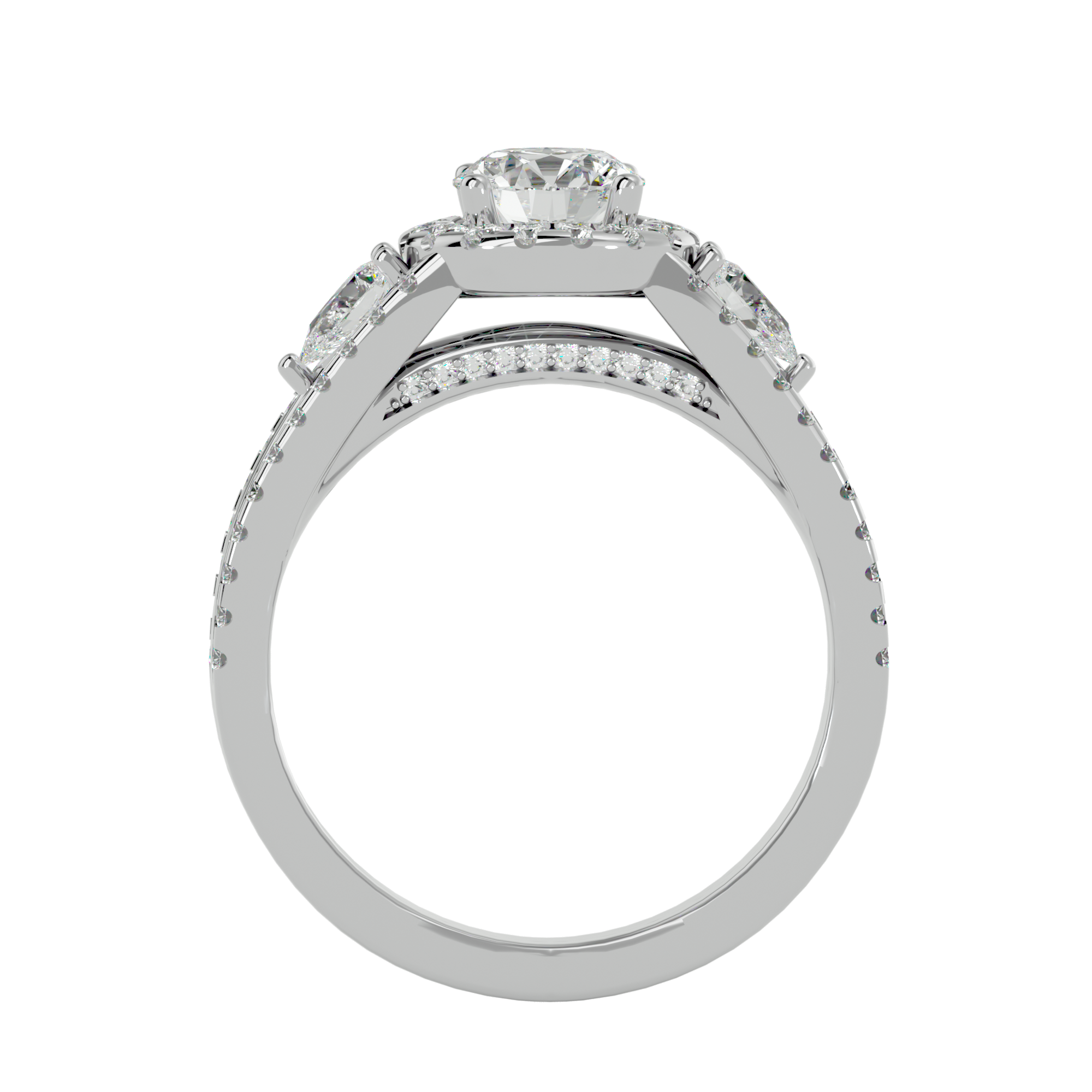 HOH Luna Diamond Three Stone Ring
