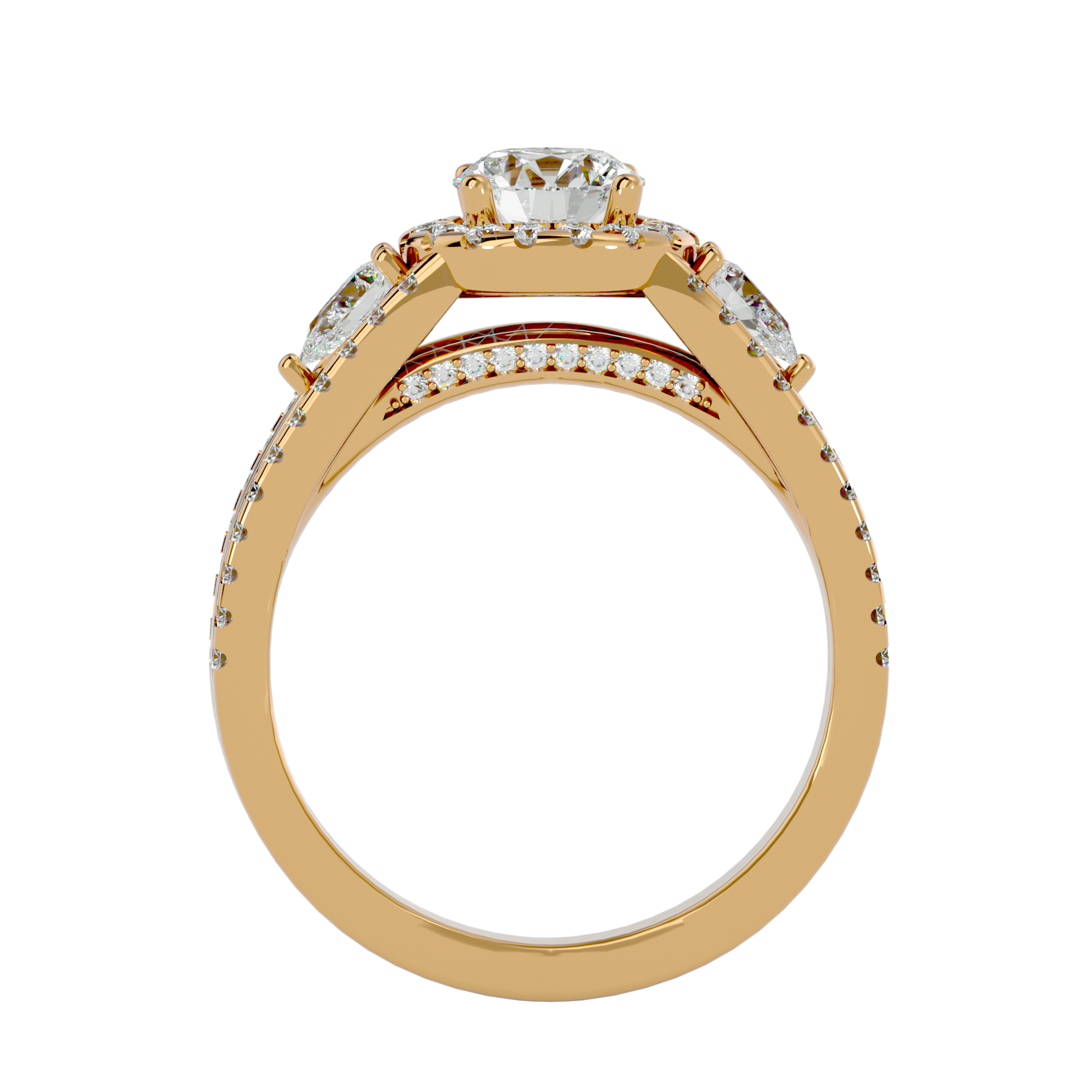 HOH Luna Diamond Three Stone Ring
