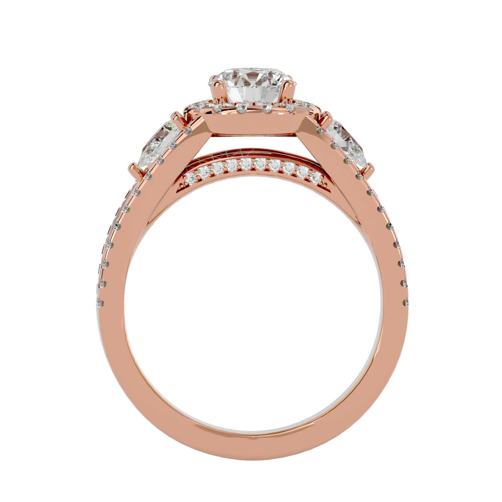 HOH Luna Diamond Three Stone Ring