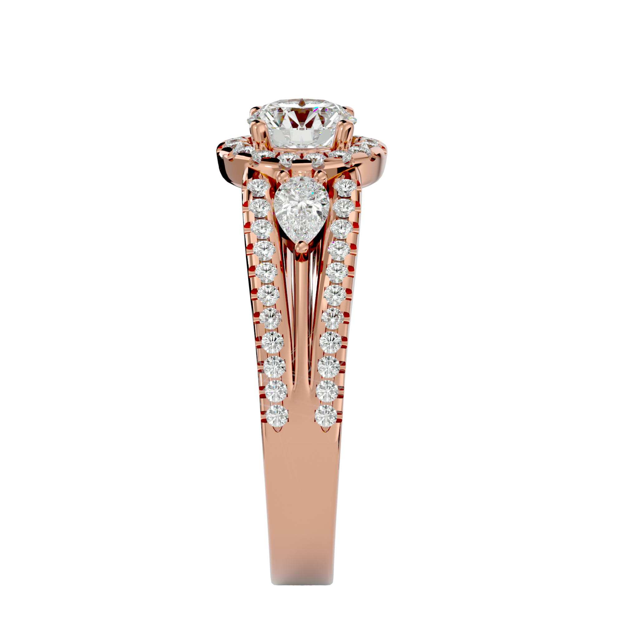 HOH Luna Diamond Three Stone Ring
