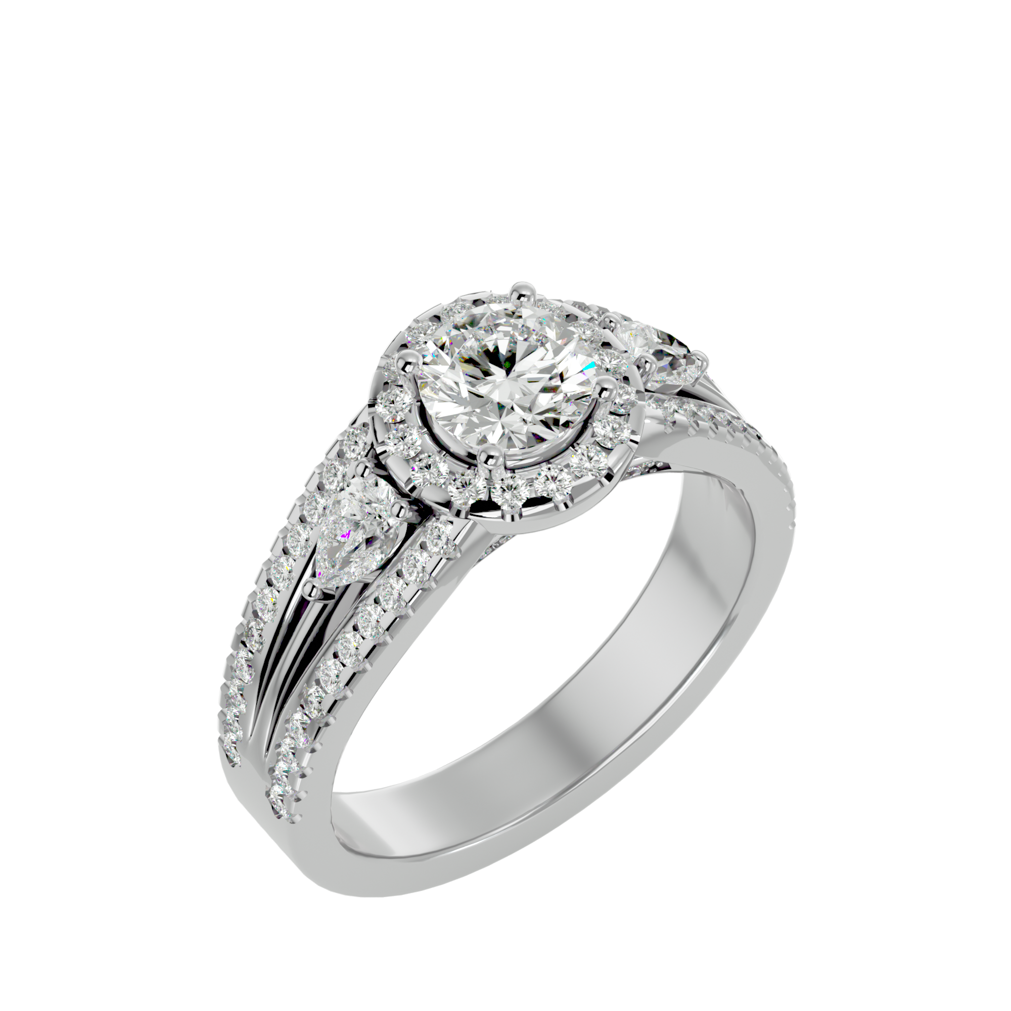 HOH Luna Diamond Three Stone Ring