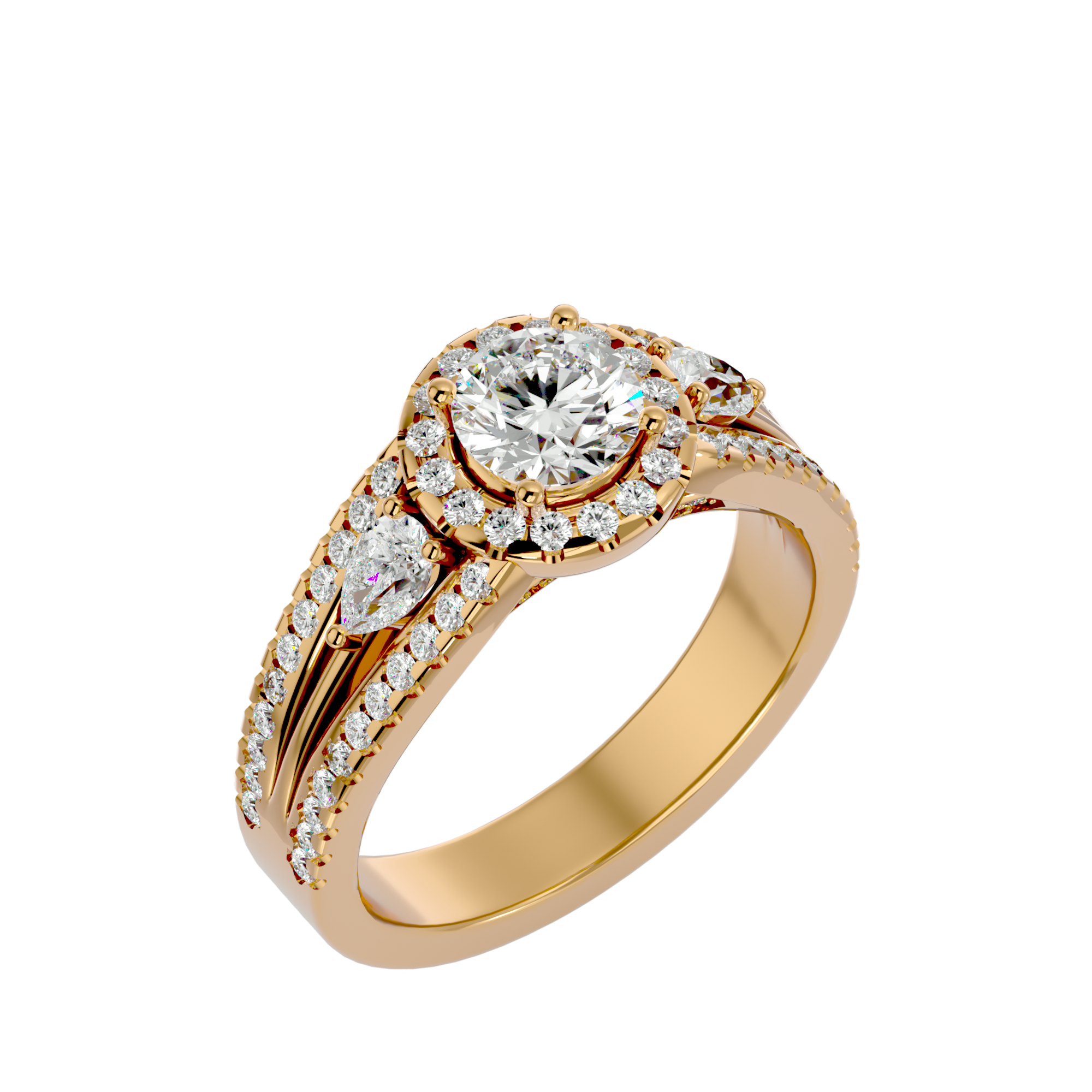 HOH Luna Diamond Three Stone Ring
