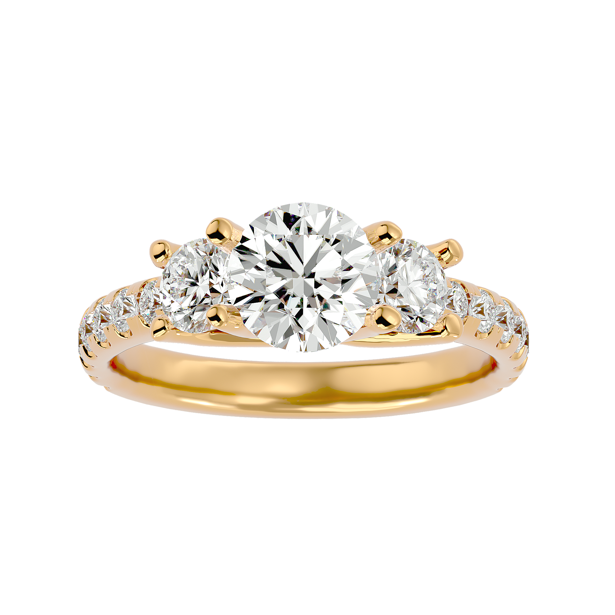 HOH Evelyn Diamond Three Stone Ring