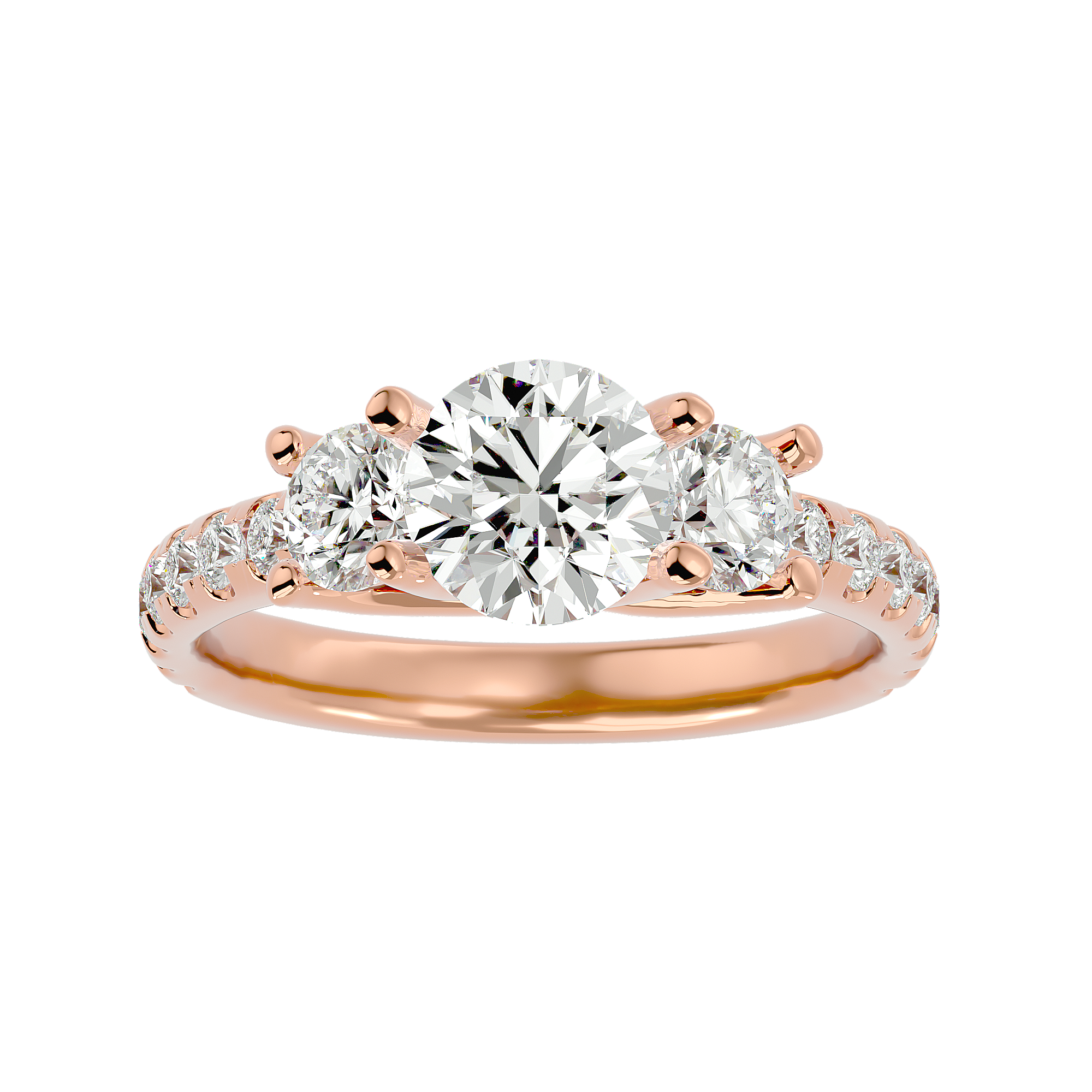 HOH Evelyn Diamond Three Stone Ring