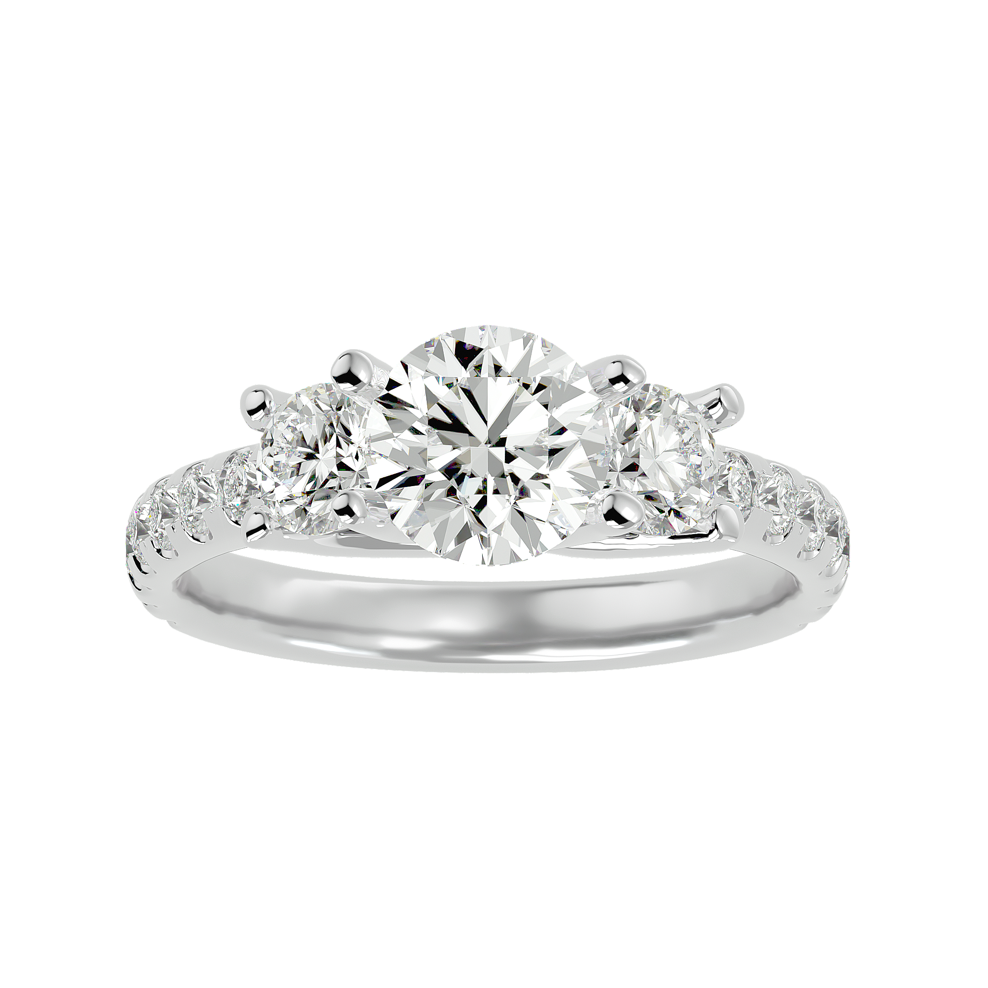 HOH Evelyn Diamond Three Stone Ring