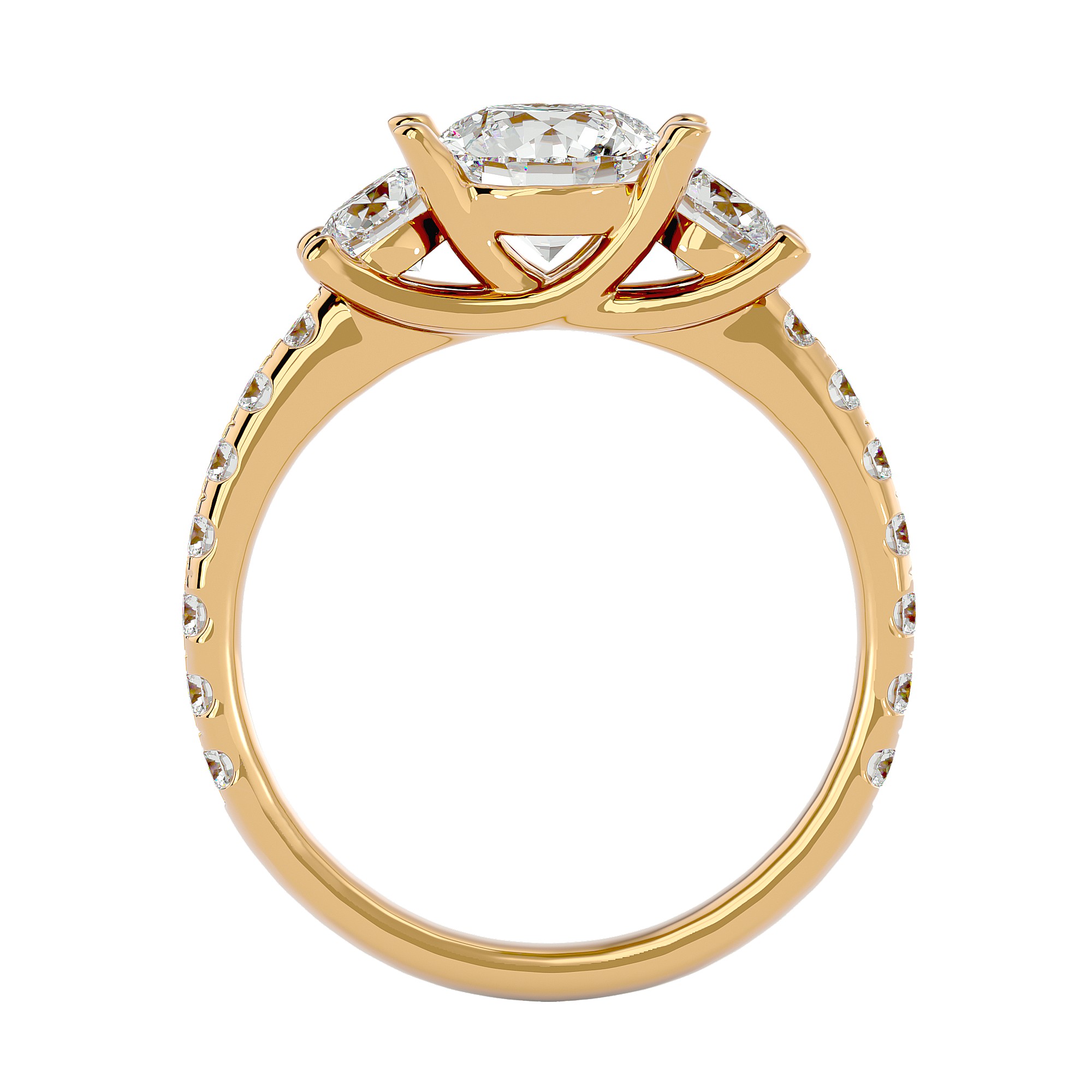 HOH Evelyn Diamond Three Stone Ring