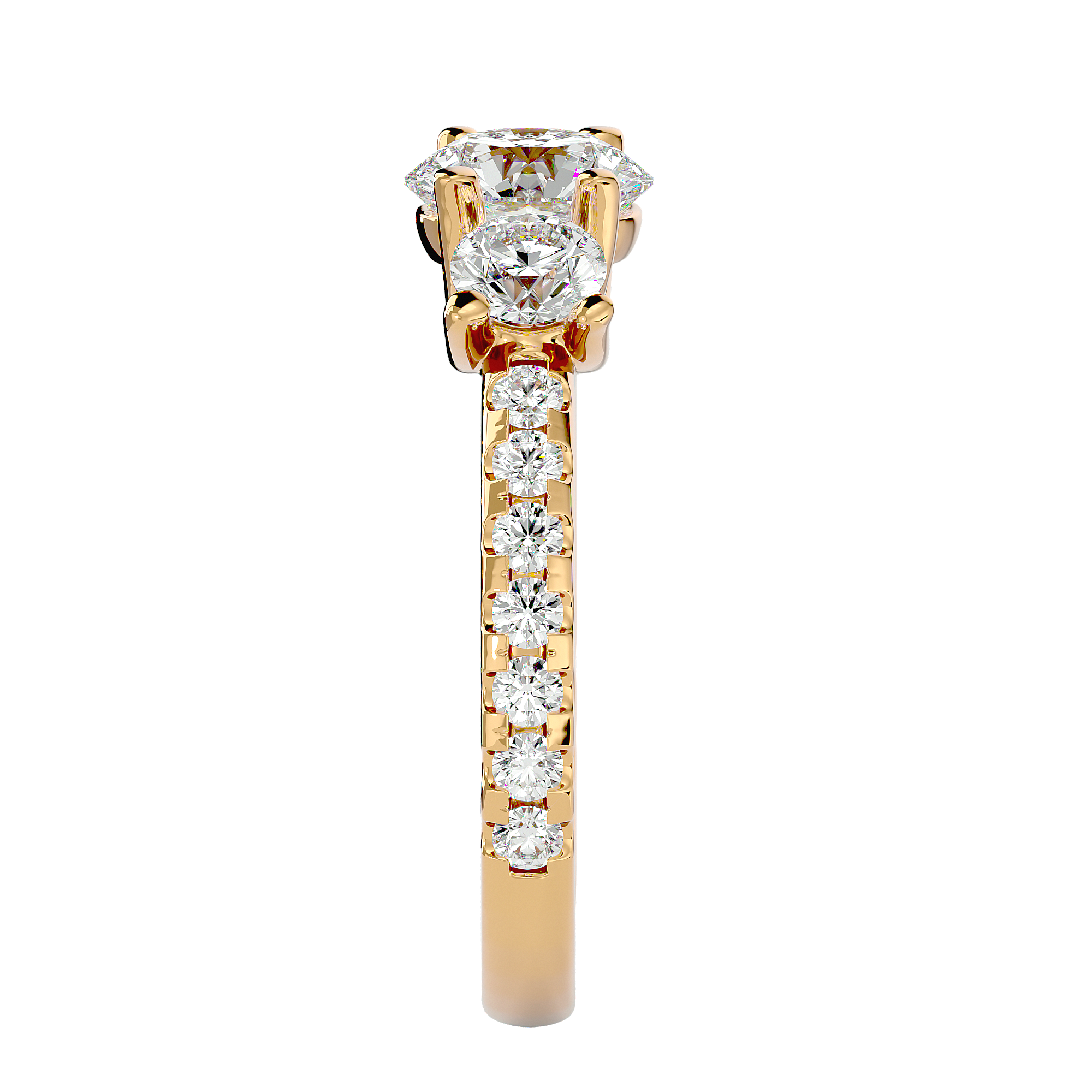 HOH Evelyn Diamond Three Stone Ring