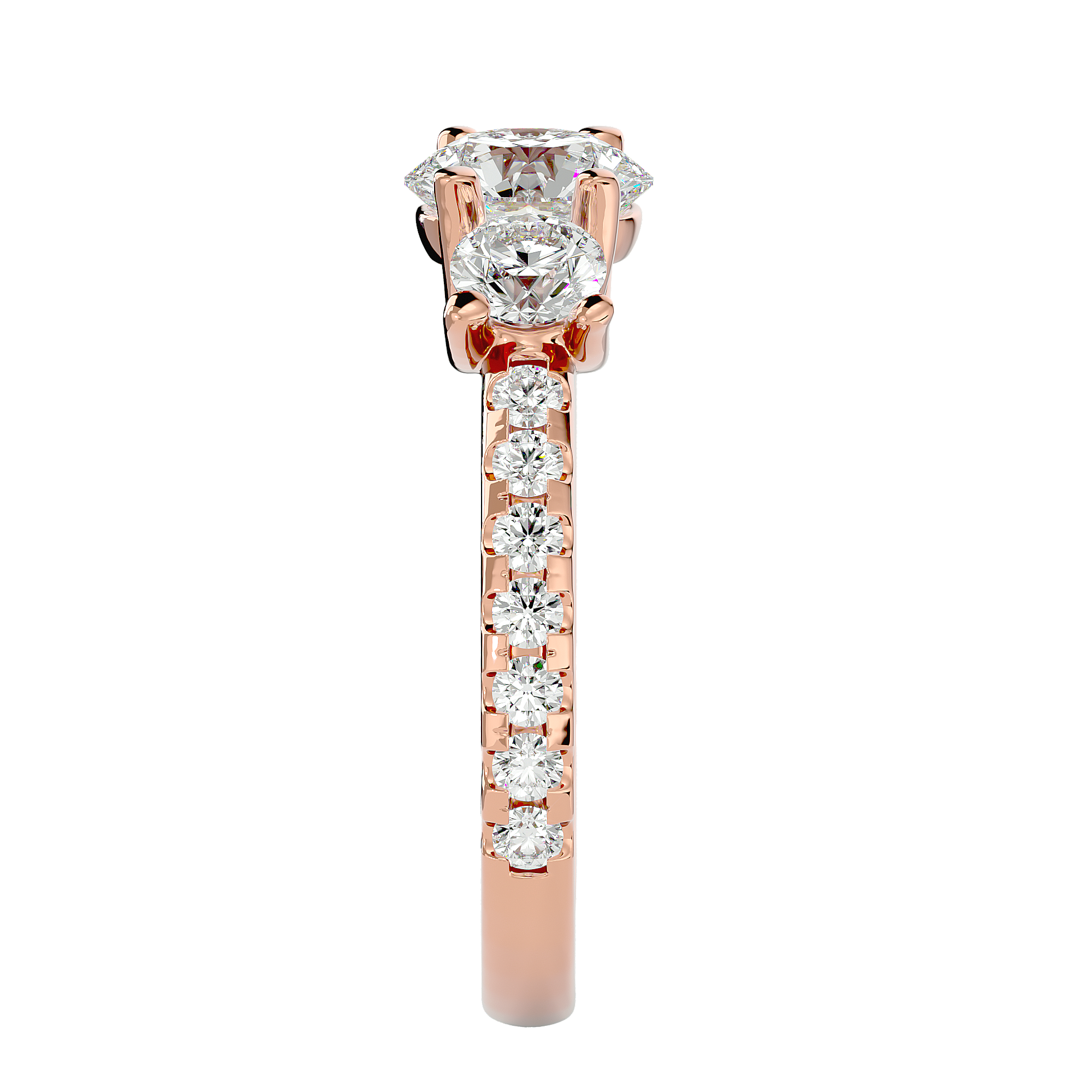 HOH Evelyn Diamond Three Stone Ring