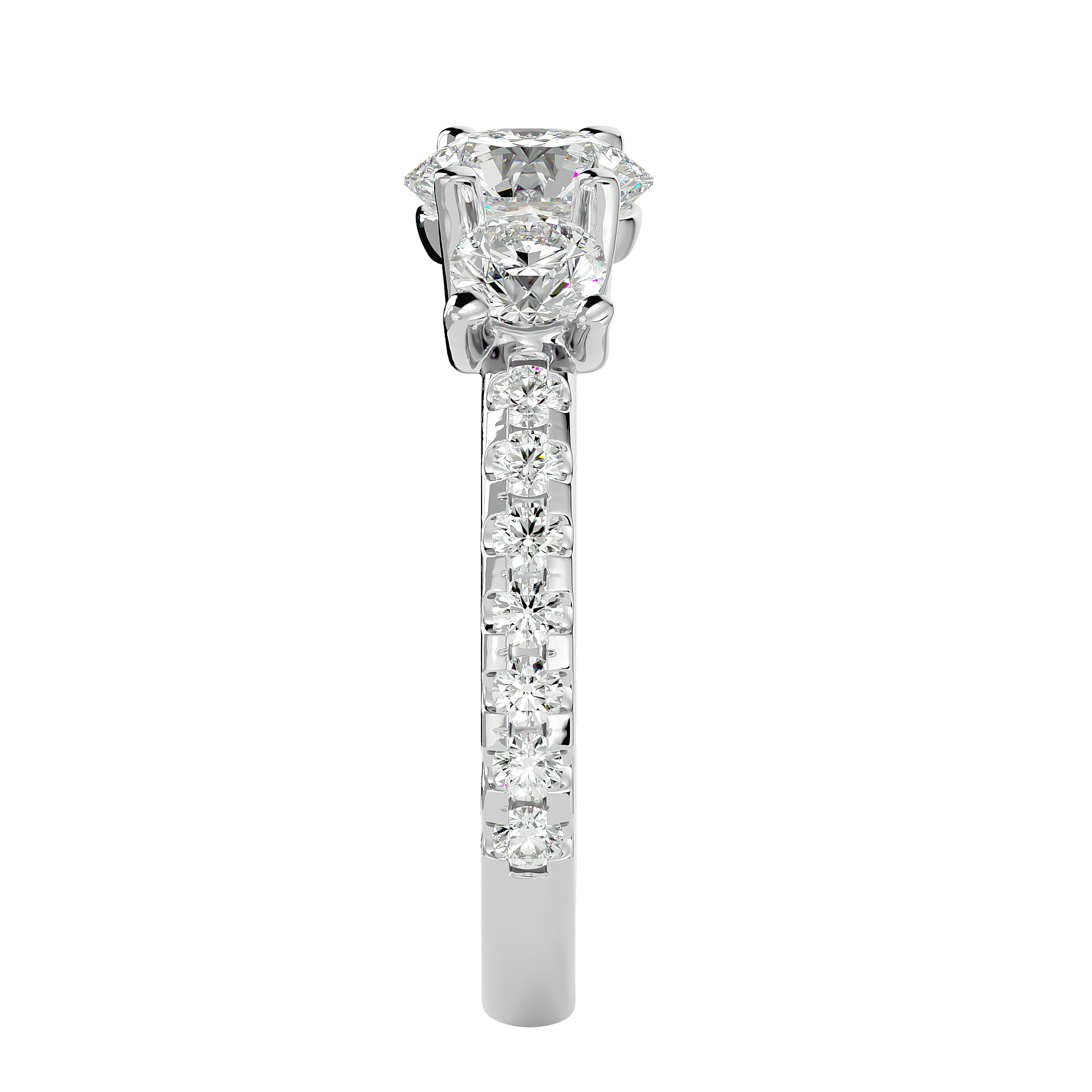 HOH Evelyn Diamond Three Stone Ring