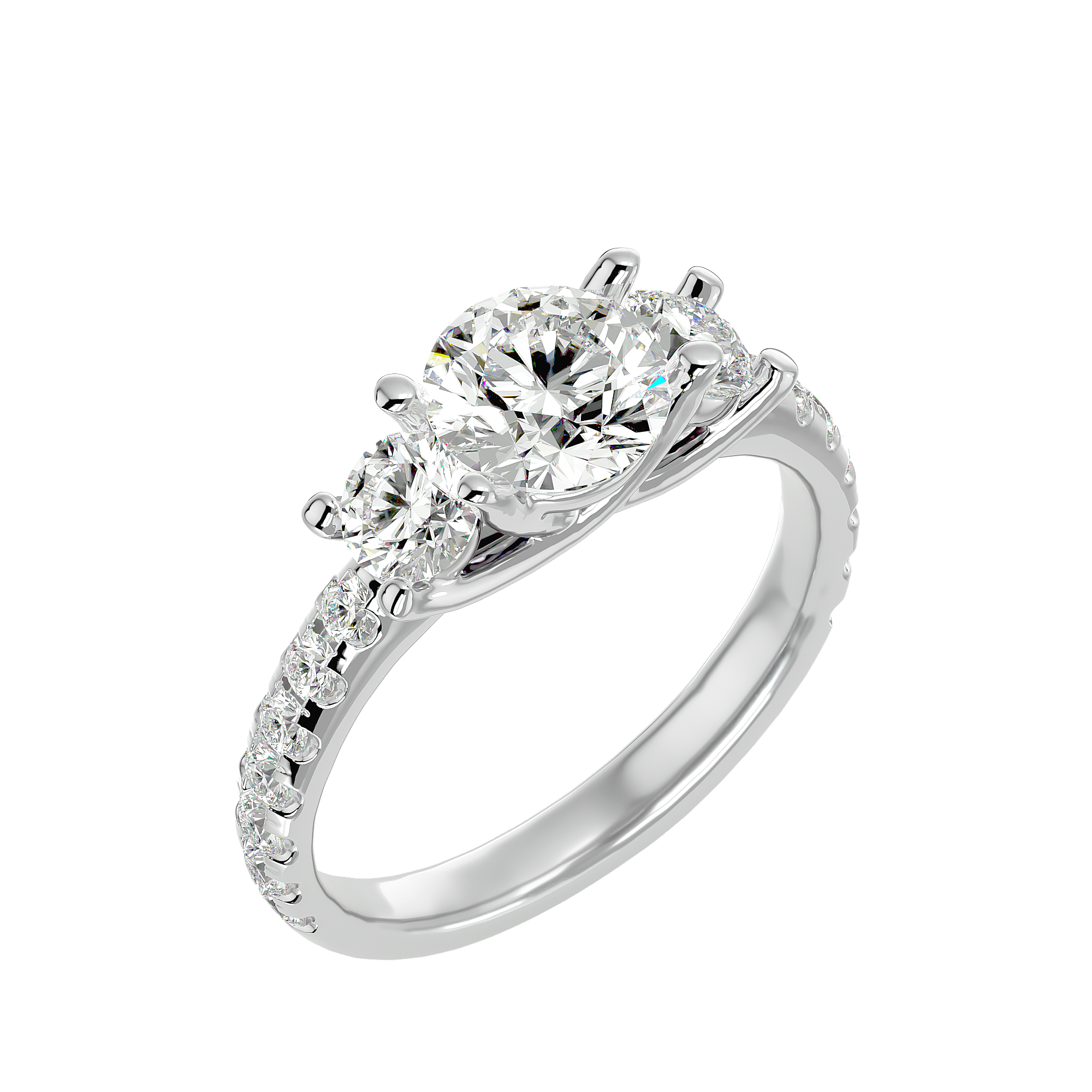 HOH Evelyn Diamond Three Stone Ring