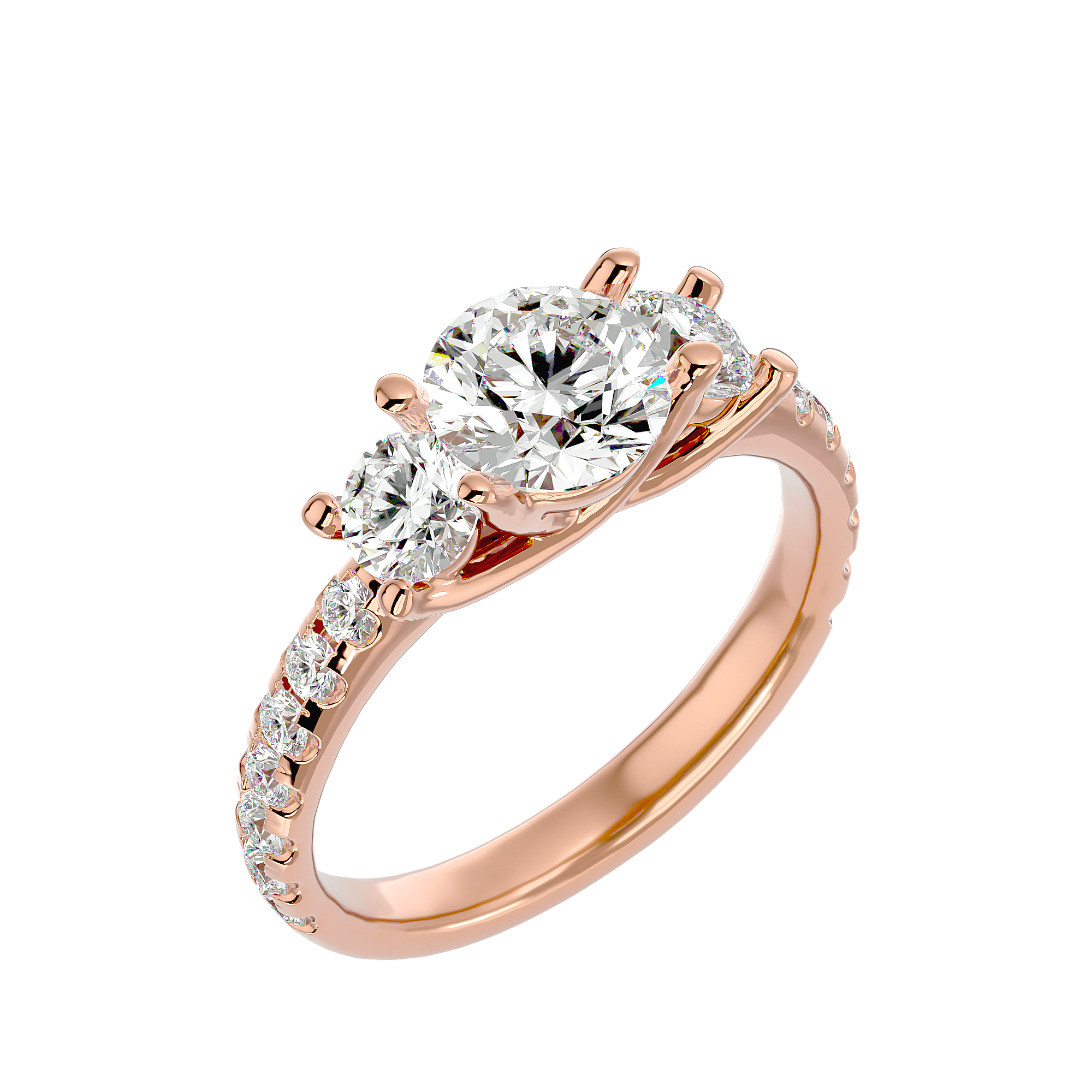 HOH Evelyn Diamond Three Stone Ring