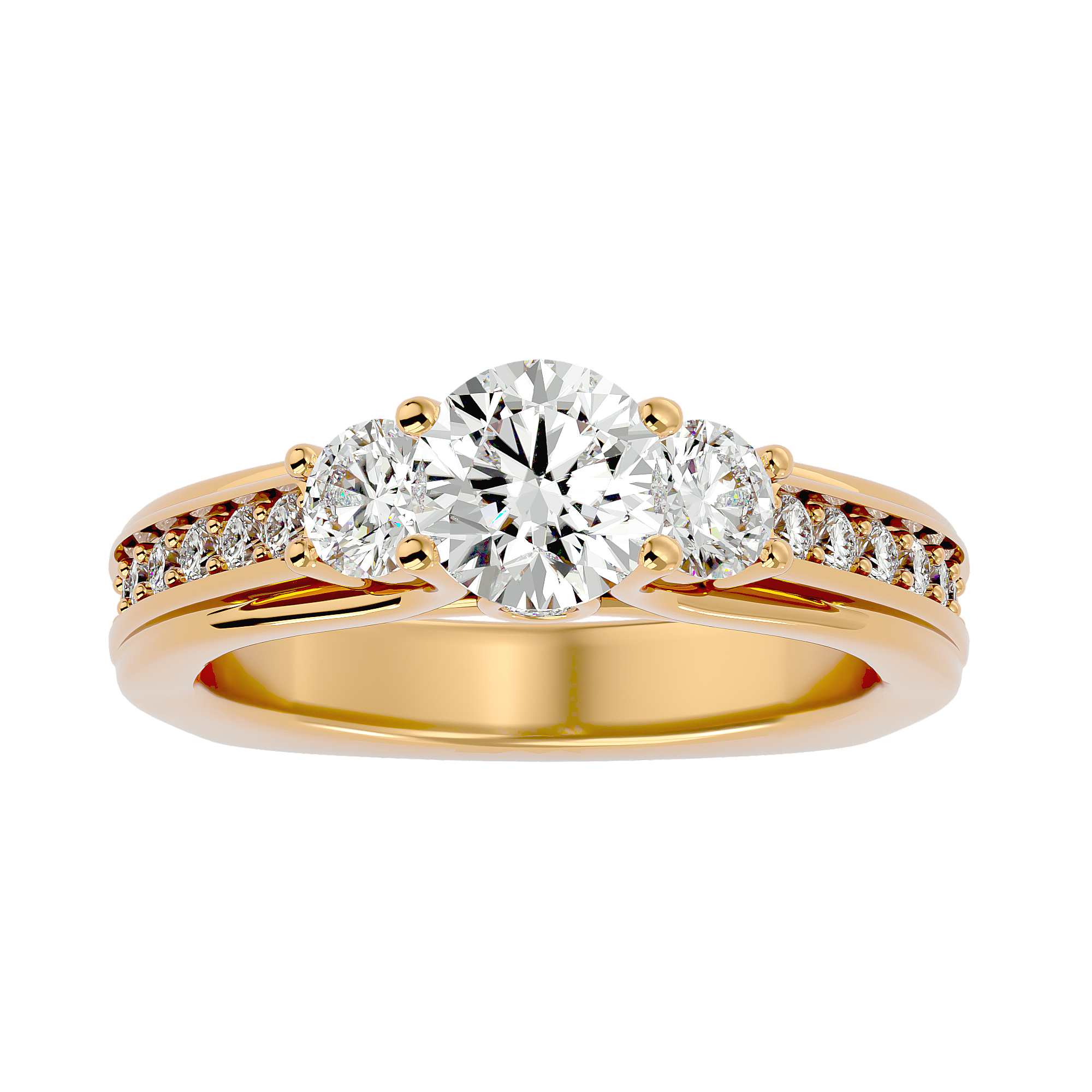 HOH Ezra Diamond Three Stone Ring