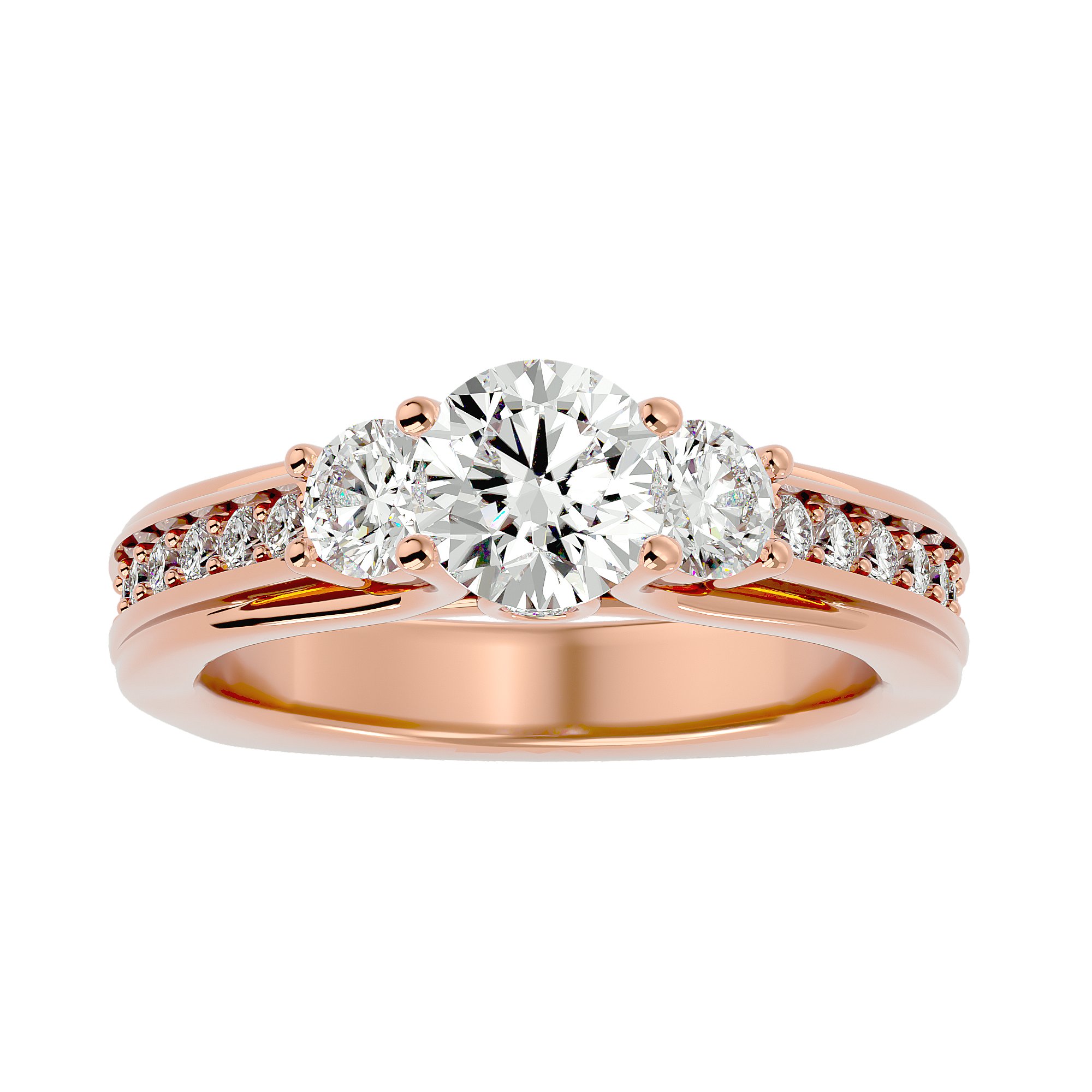 HOH Ezra Diamond Three Stone Ring