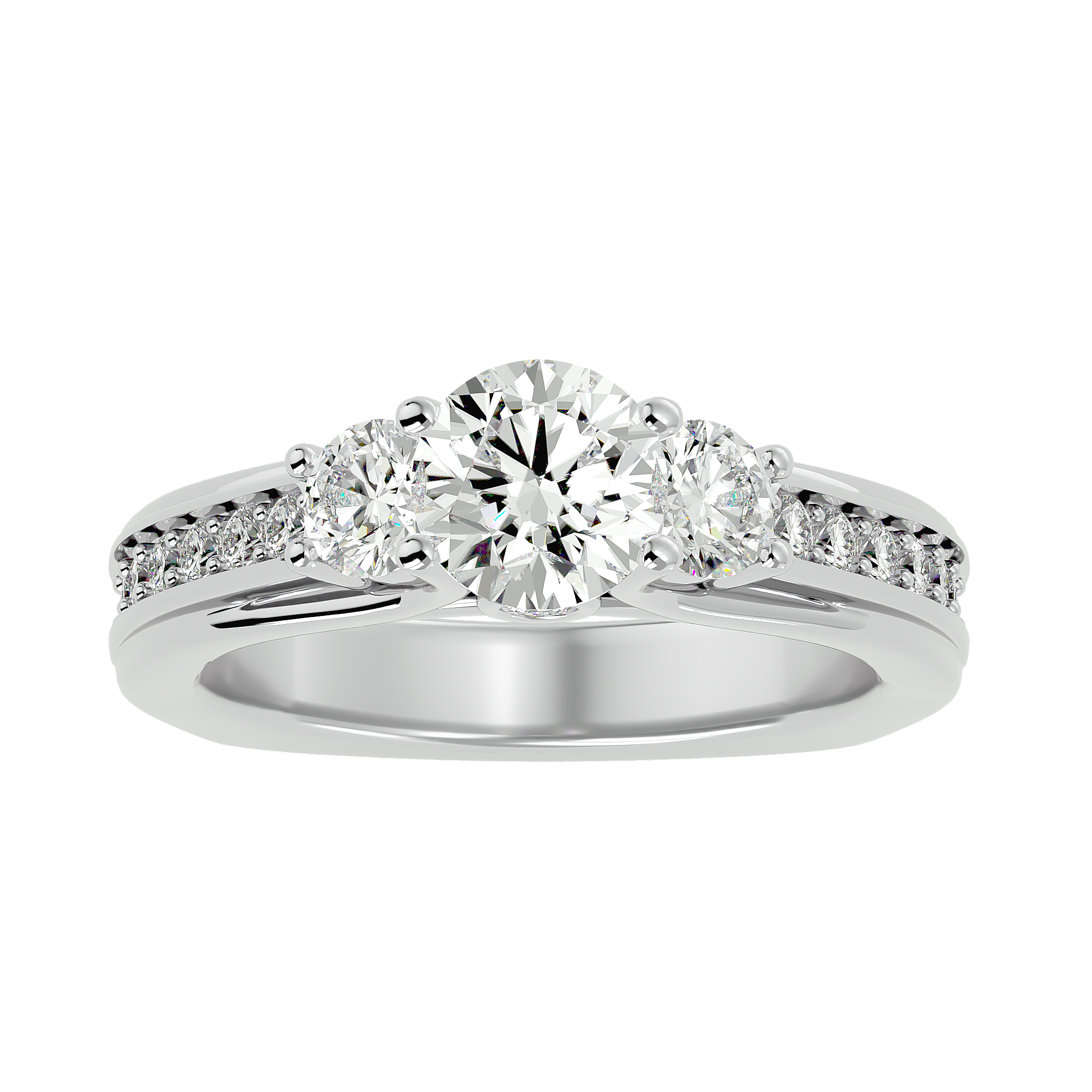 HOH Ezra Diamond Three Stone Ring