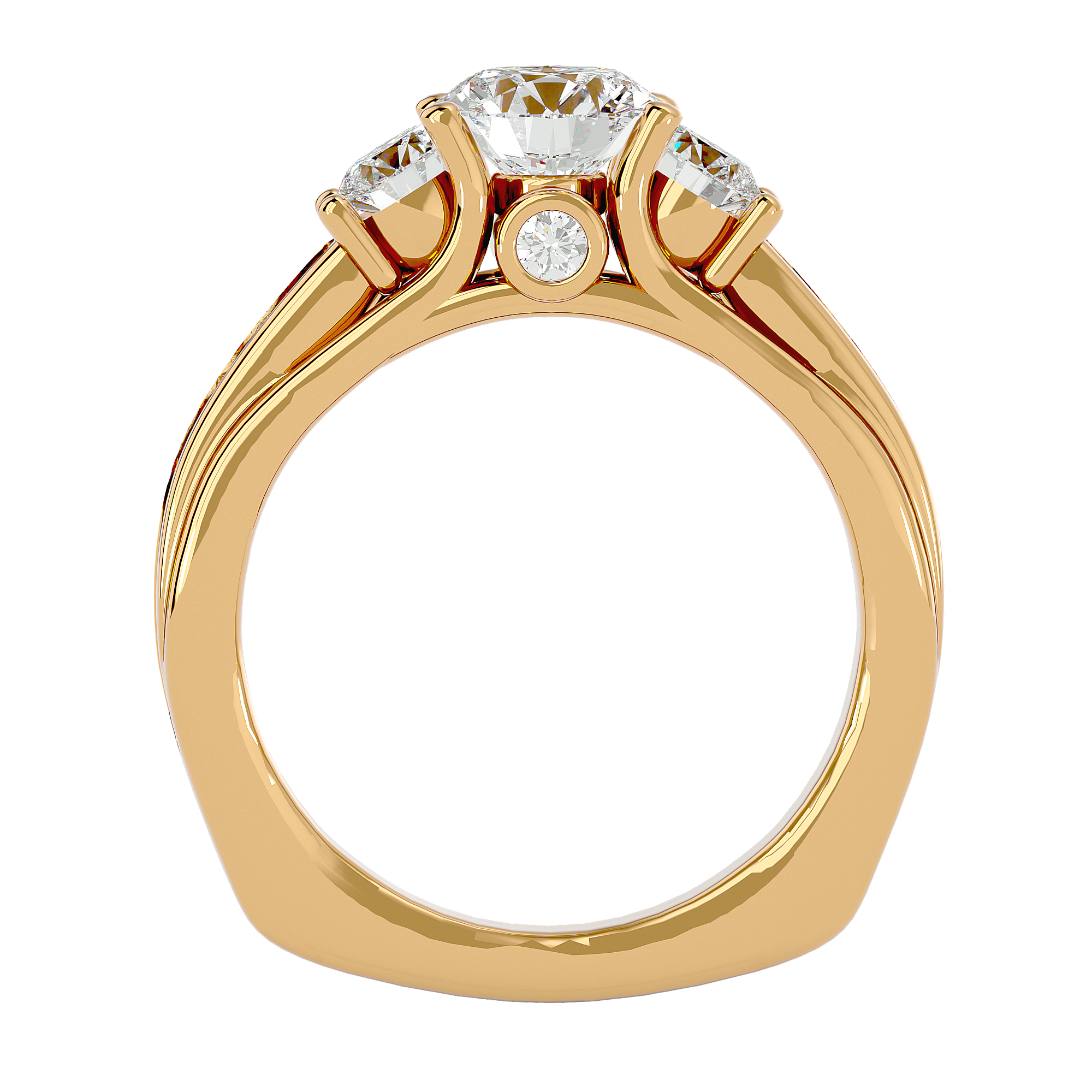 HOH Ezra Diamond Three Stone Ring