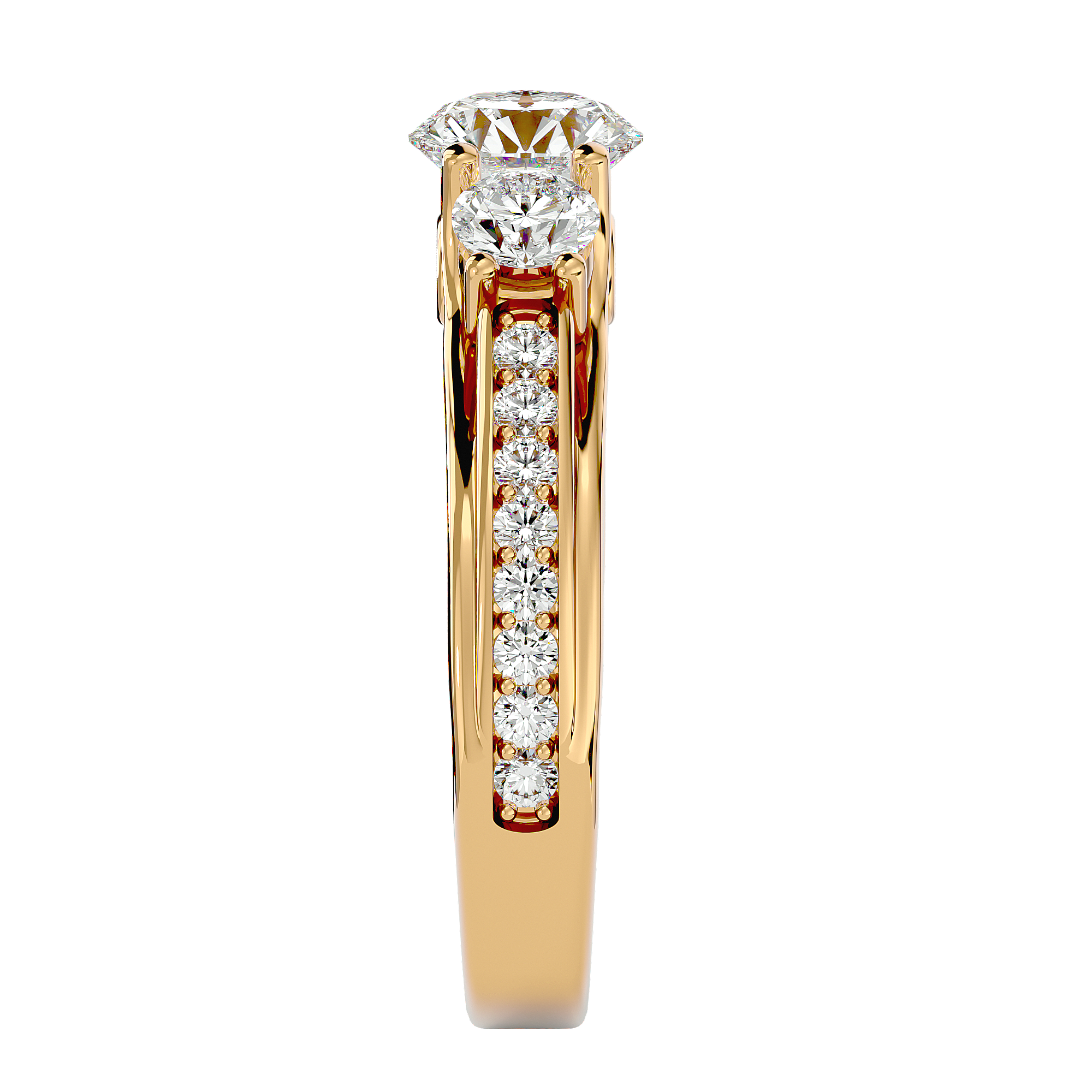 HOH Ezra Diamond Three Stone Ring