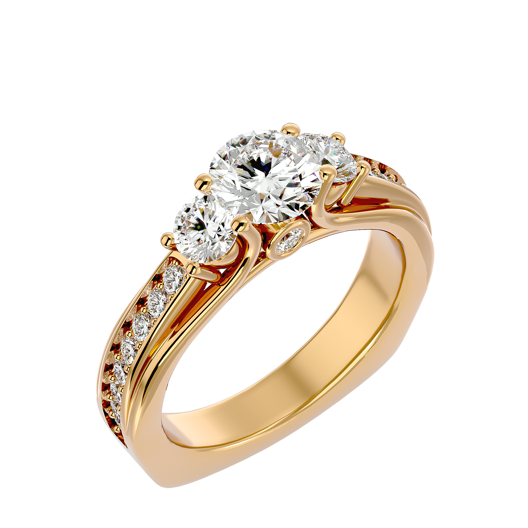 HOH Ezra Diamond Three Stone Ring
