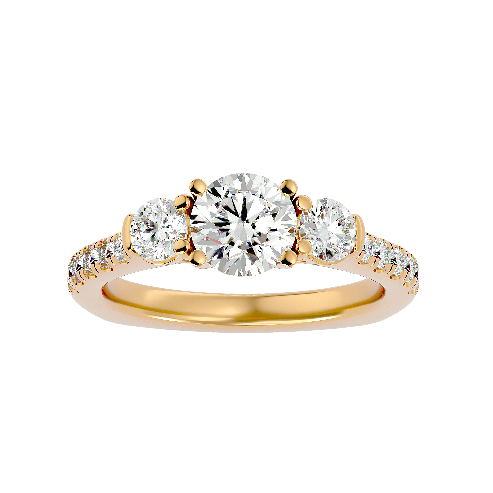 HOH Freya Diamond Three Stone Ring