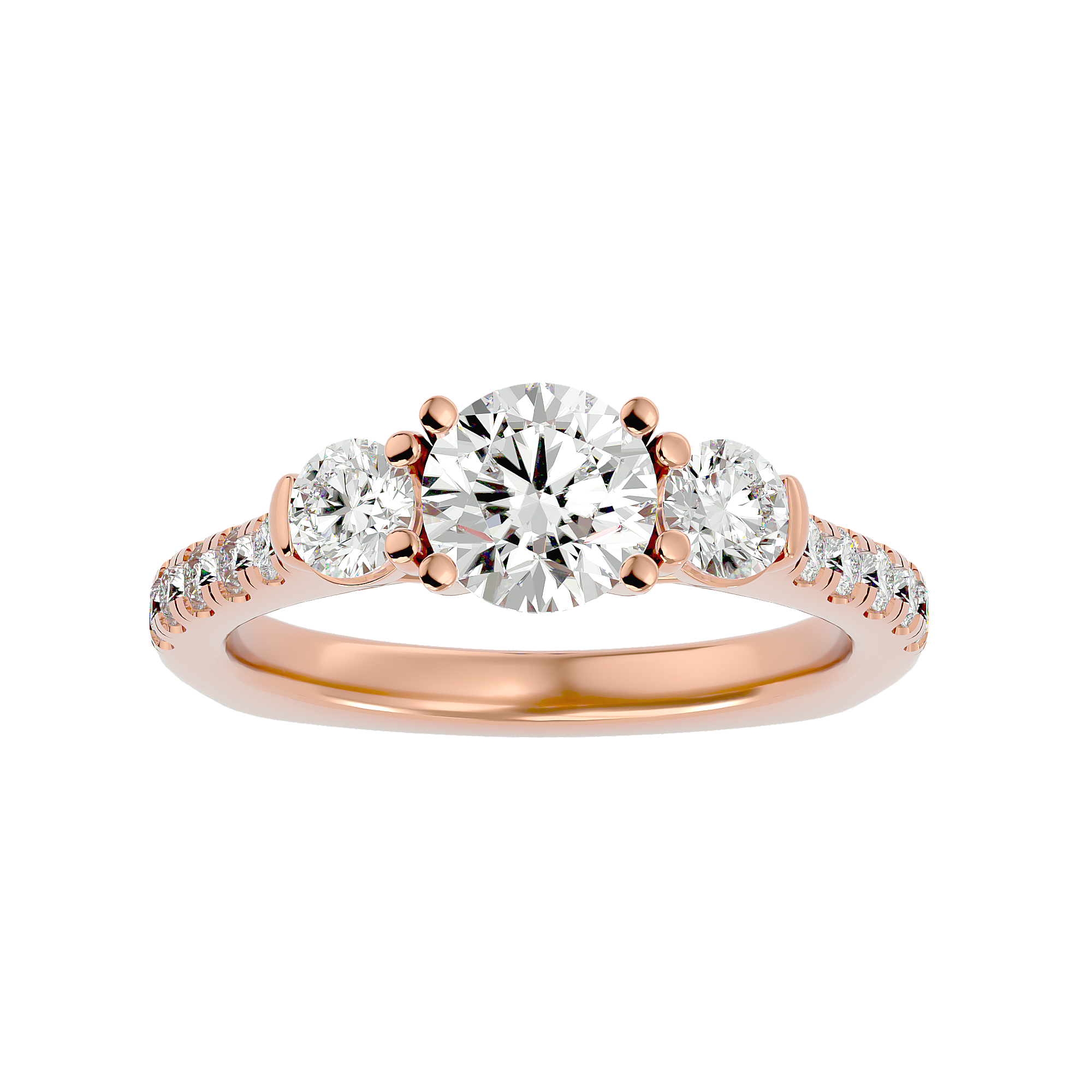 HOH Freya Diamond Three Stone Ring