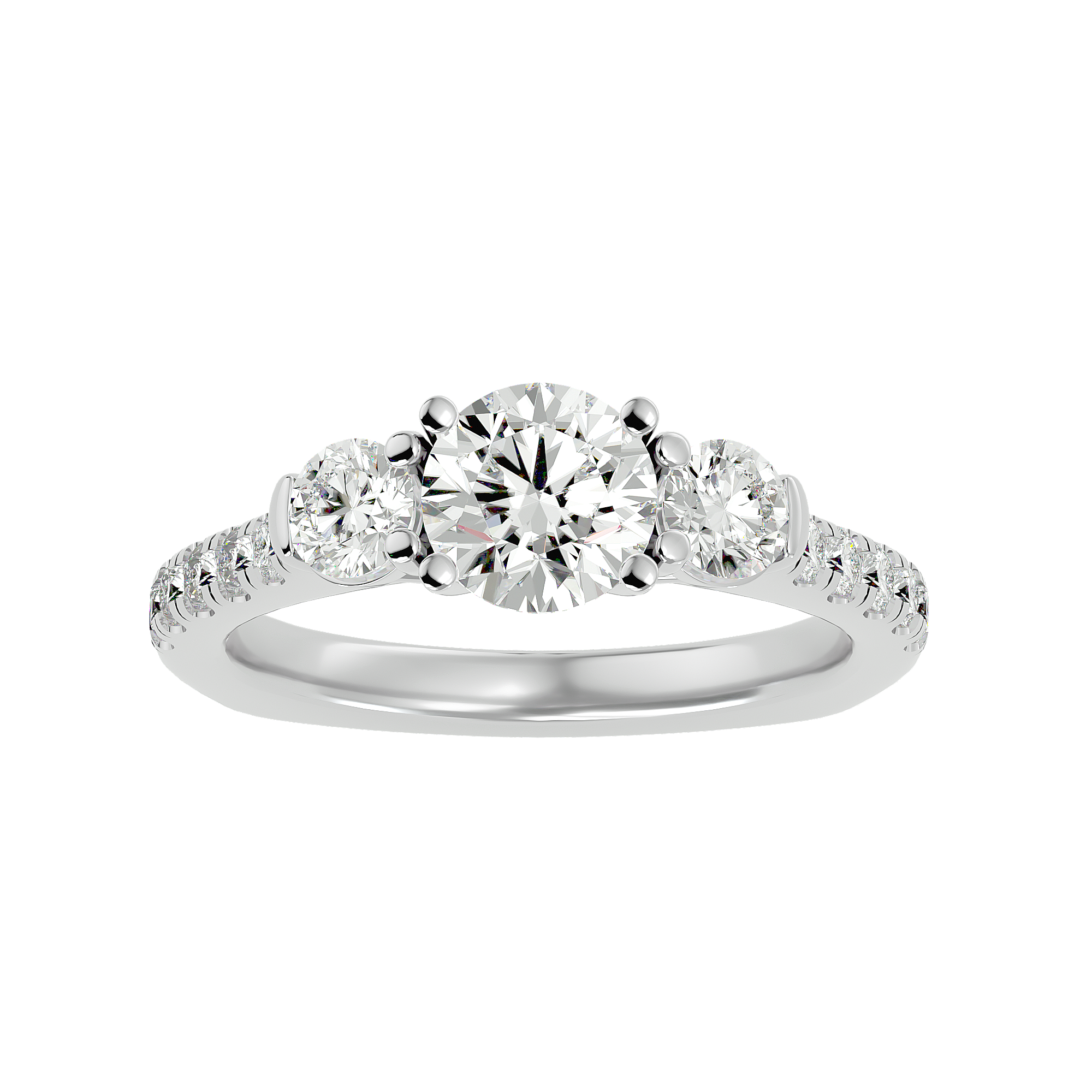 HOH Freya Diamond Three Stone Ring
