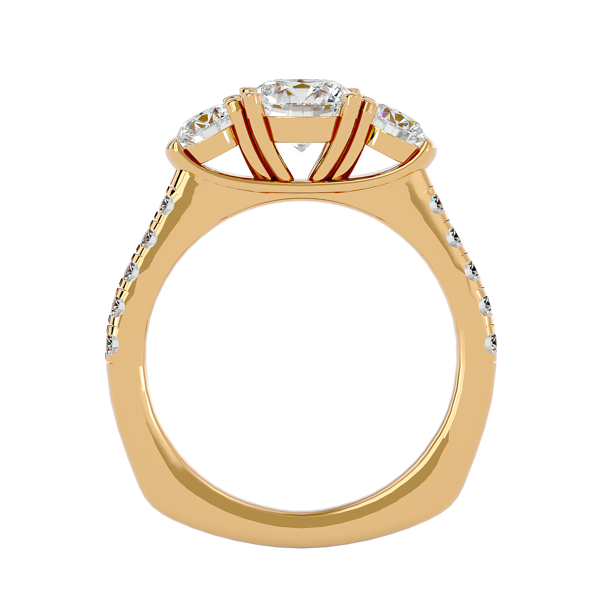 HOH Freya Diamond Three Stone Ring