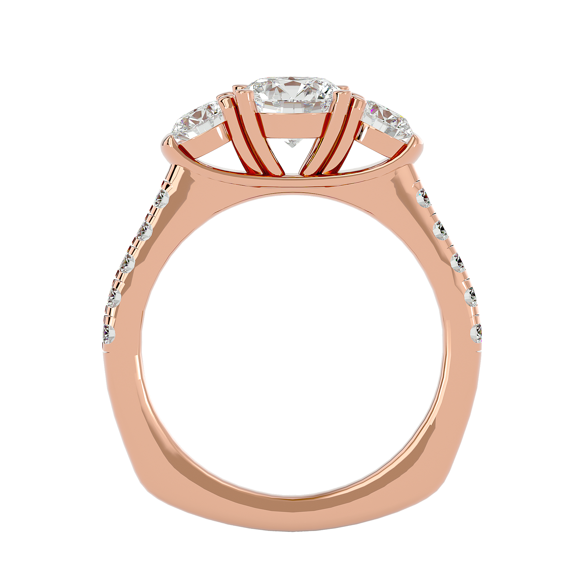HOH Freya Diamond Three Stone Ring