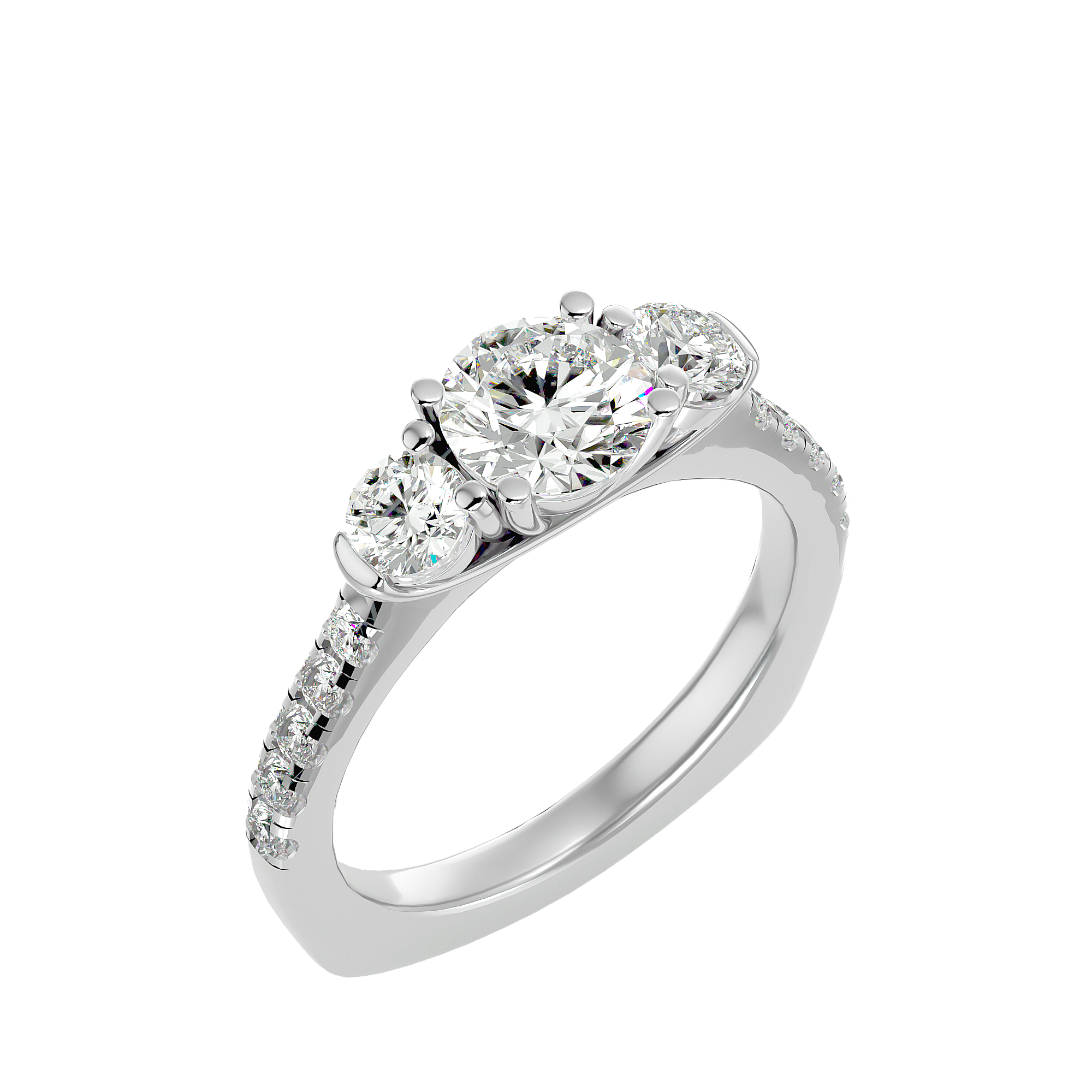 HOH Freya Diamond Three Stone Ring