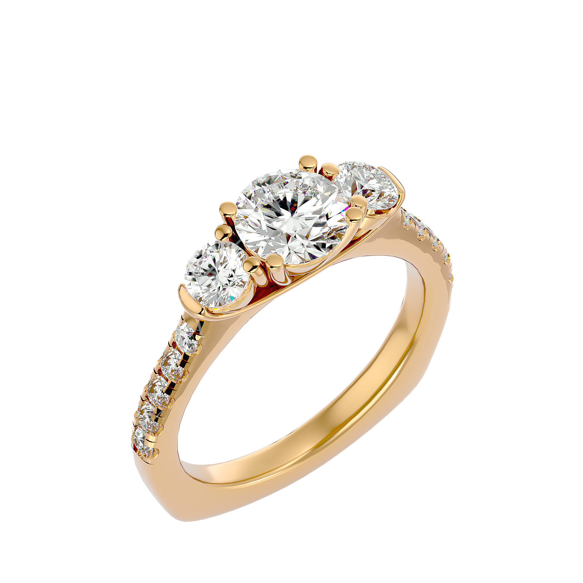 HOH Freya Diamond Three Stone Ring