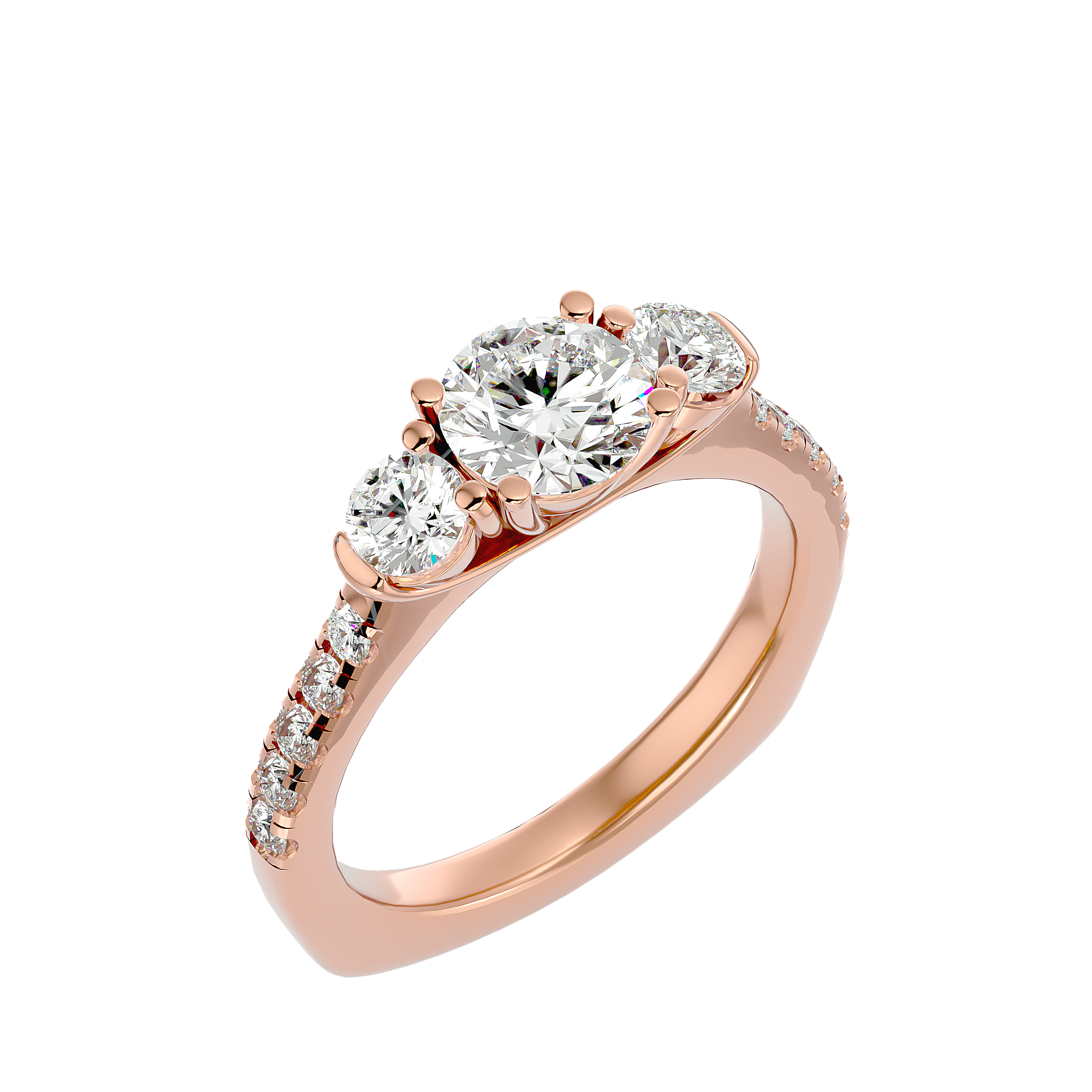 HOH Freya Diamond Three Stone Ring