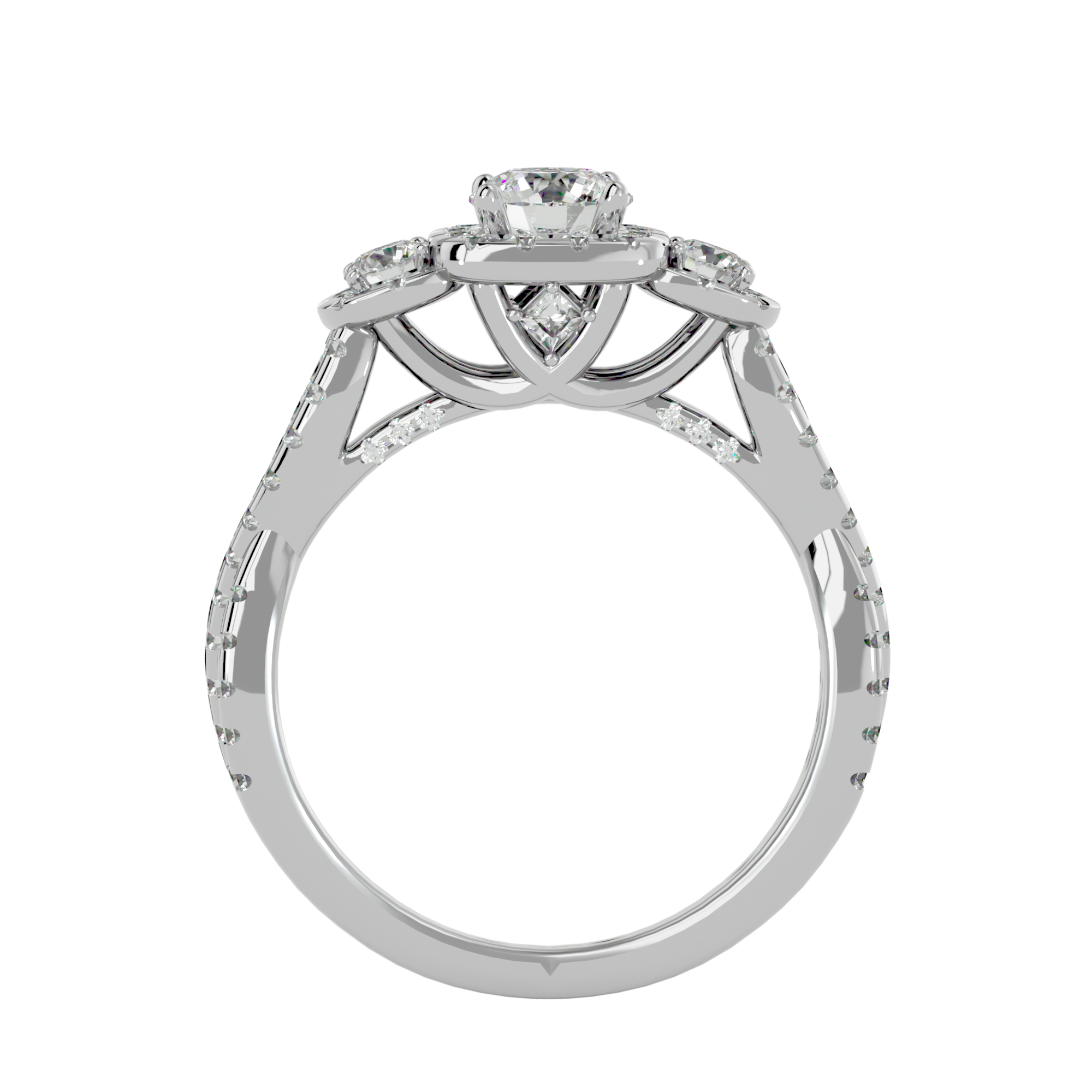 HOH Cia Diamond Three Stone Ring