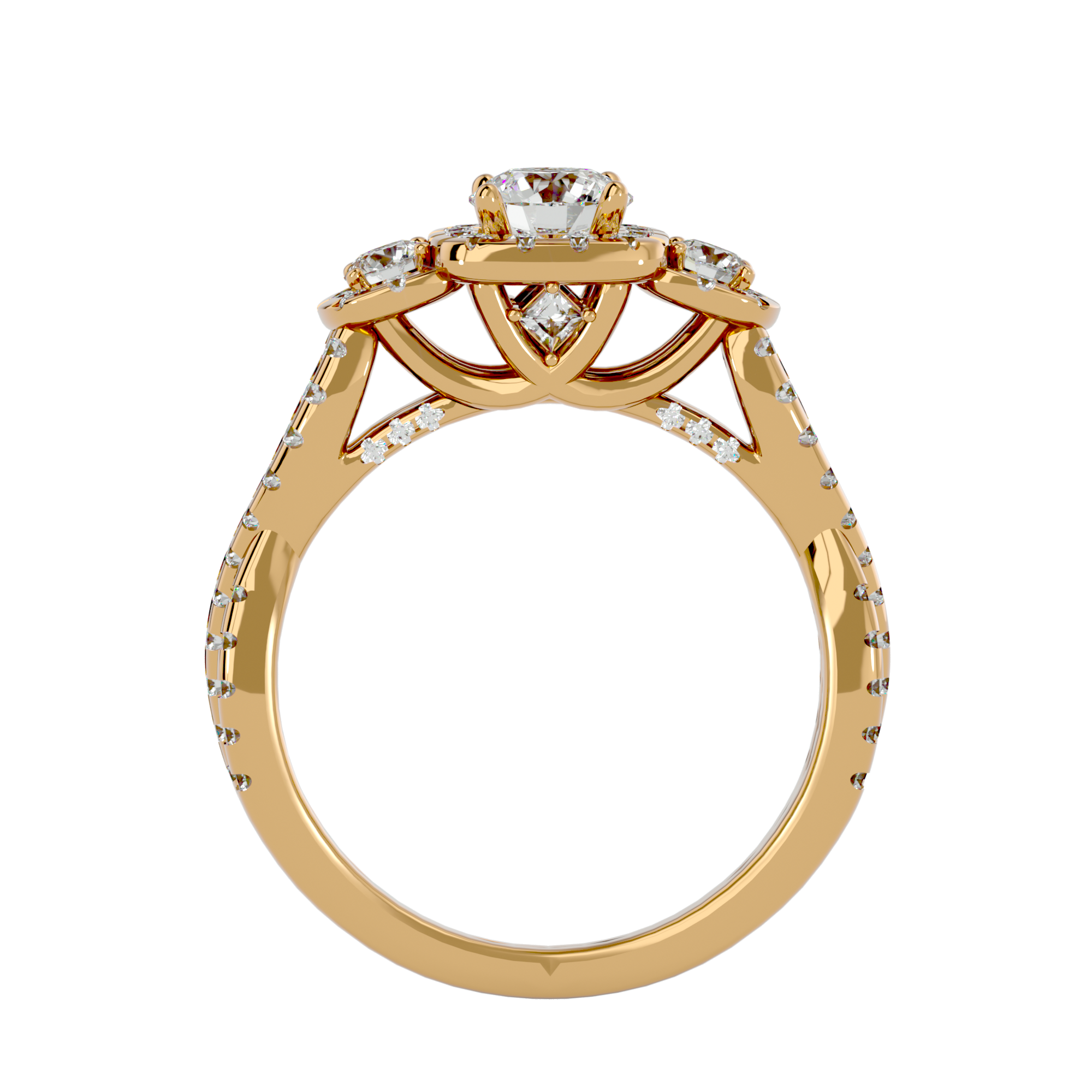 HOH Cia Diamond Three Stone Ring