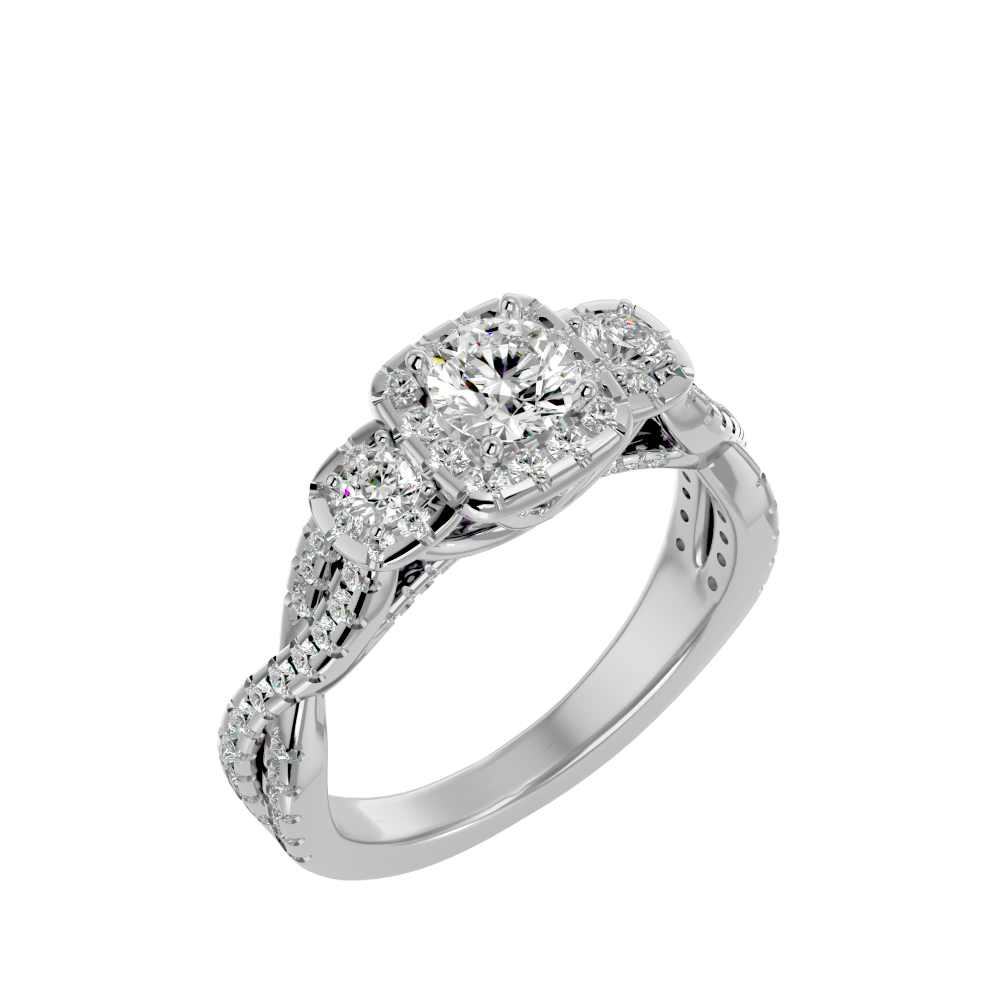 HOH Cia Diamond Three Stone Ring