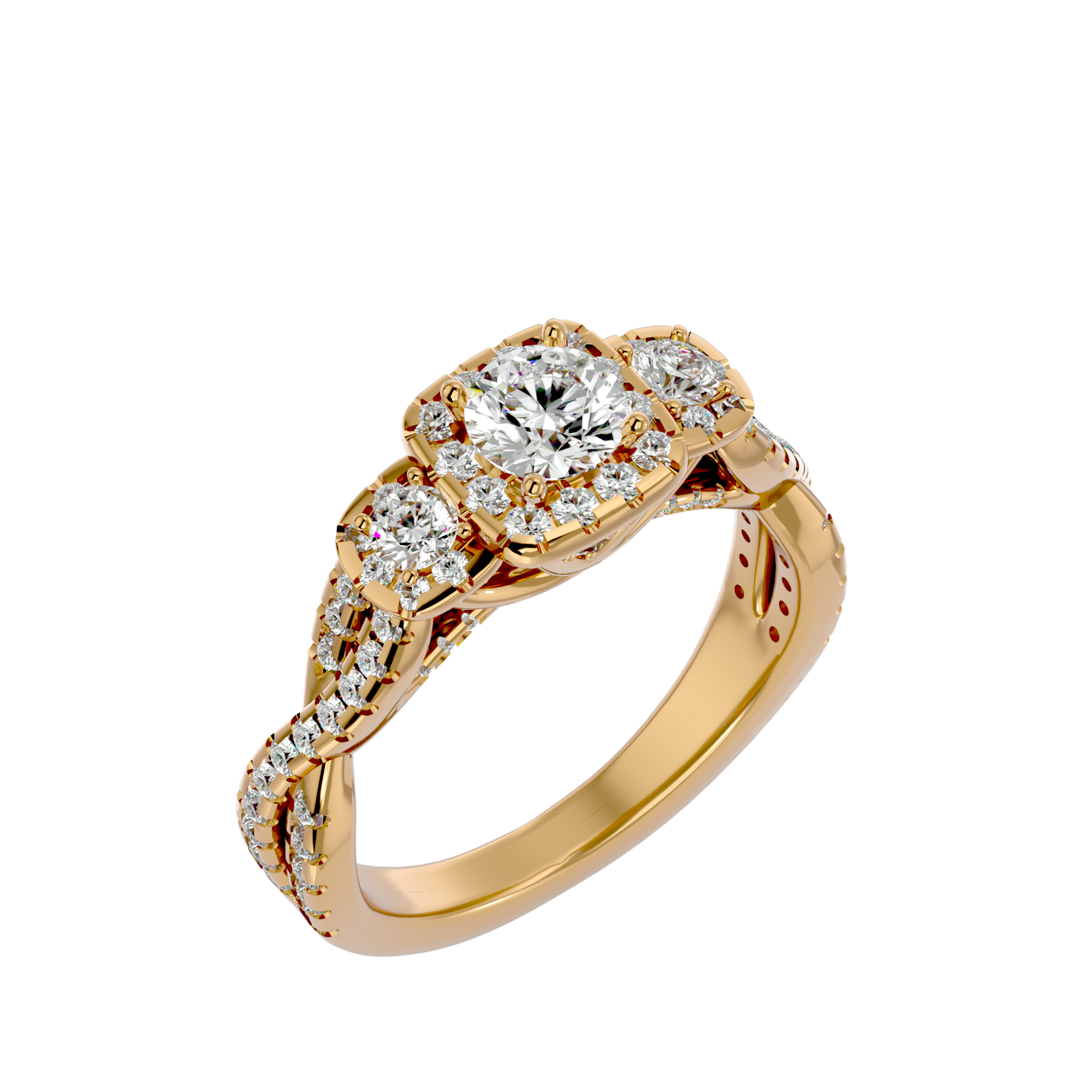 HOH Cia Diamond Three Stone Ring
