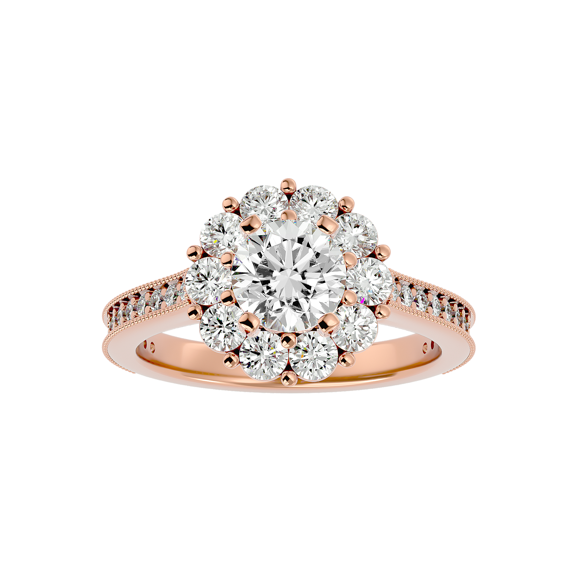 HOH Emmanuella Diamond Halo Ring