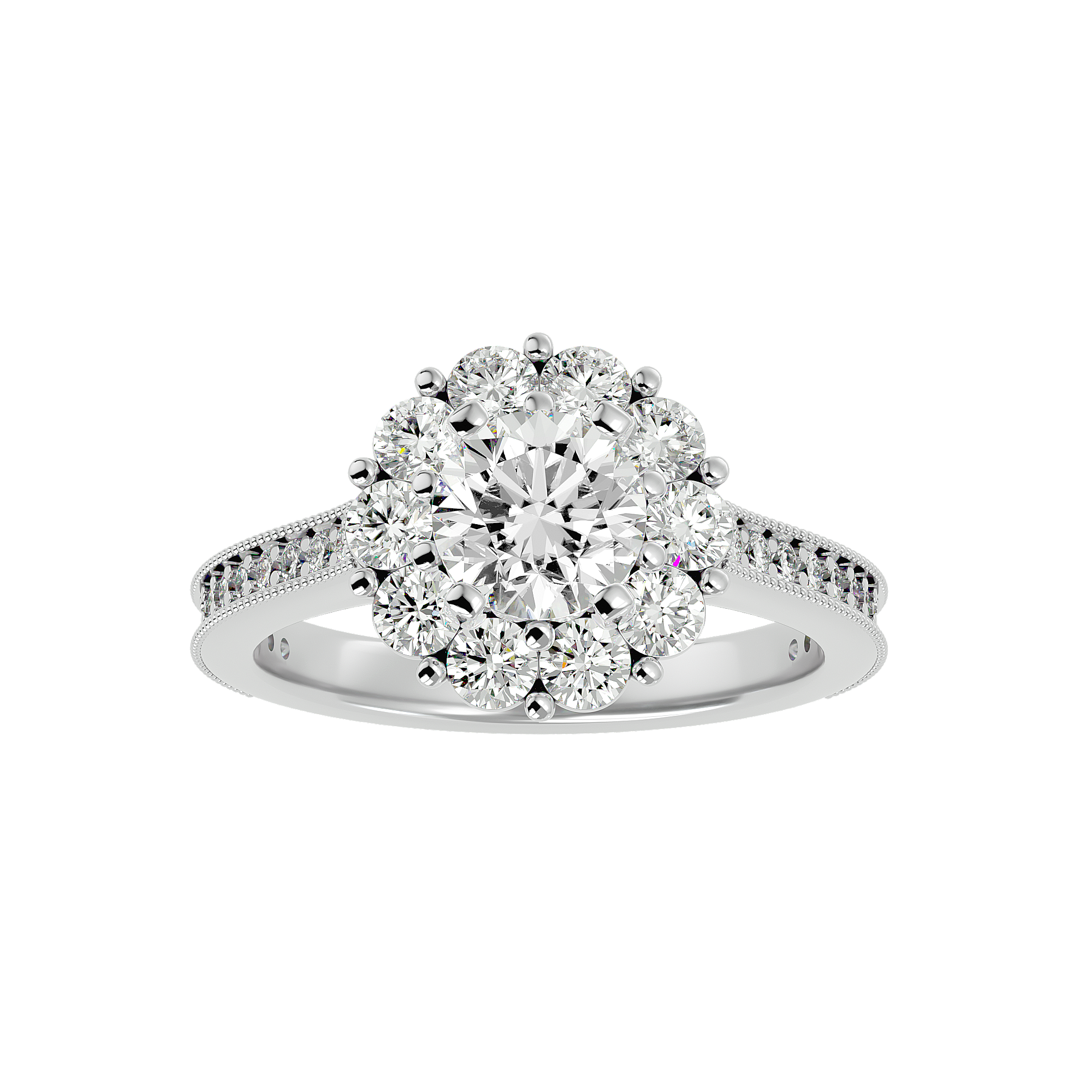 HOH Emmanuella Diamond Halo Ring
