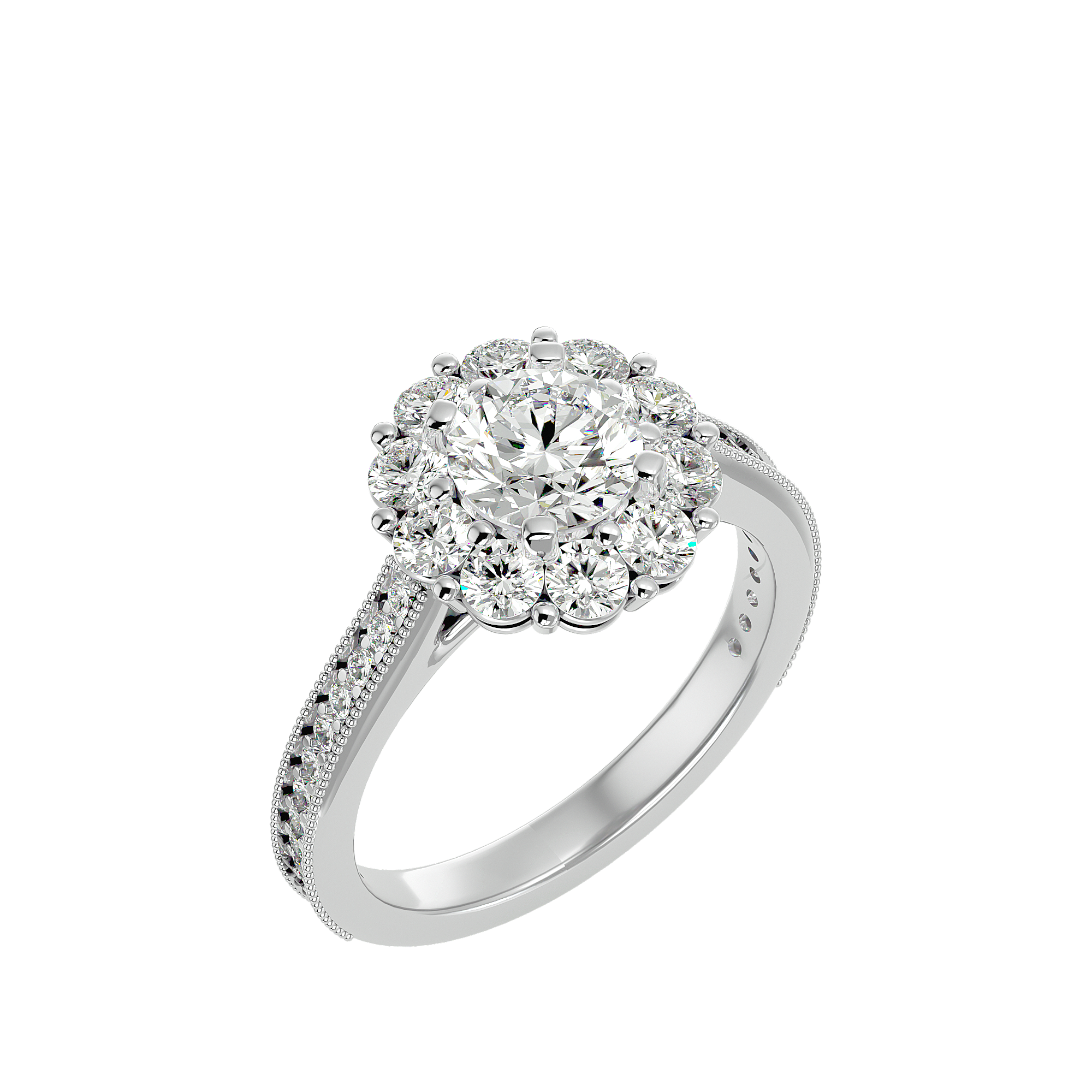 HOH Emmanuella Diamond Halo Ring