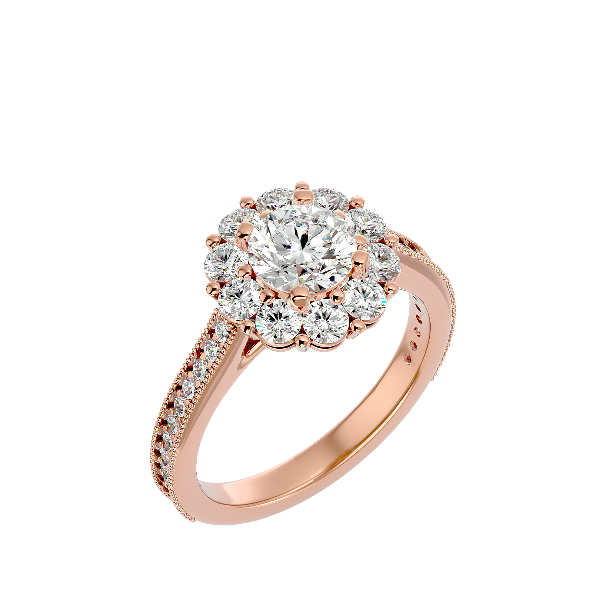 HOH Emmanuella Diamond Halo Ring