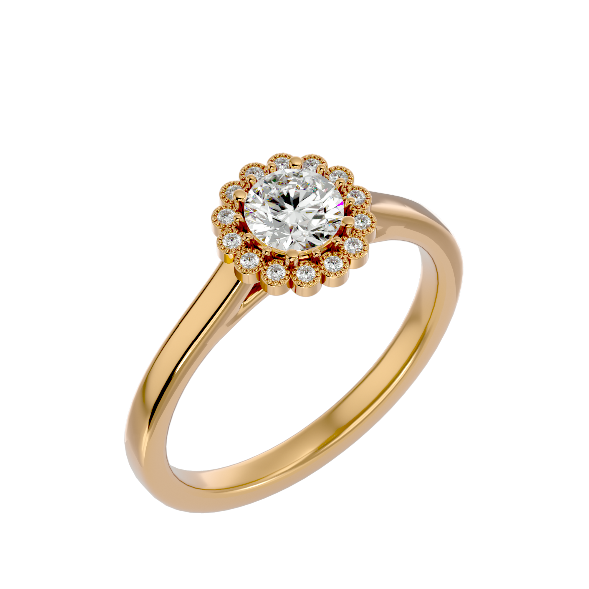 HOH Fabian Diamond Halo Ring