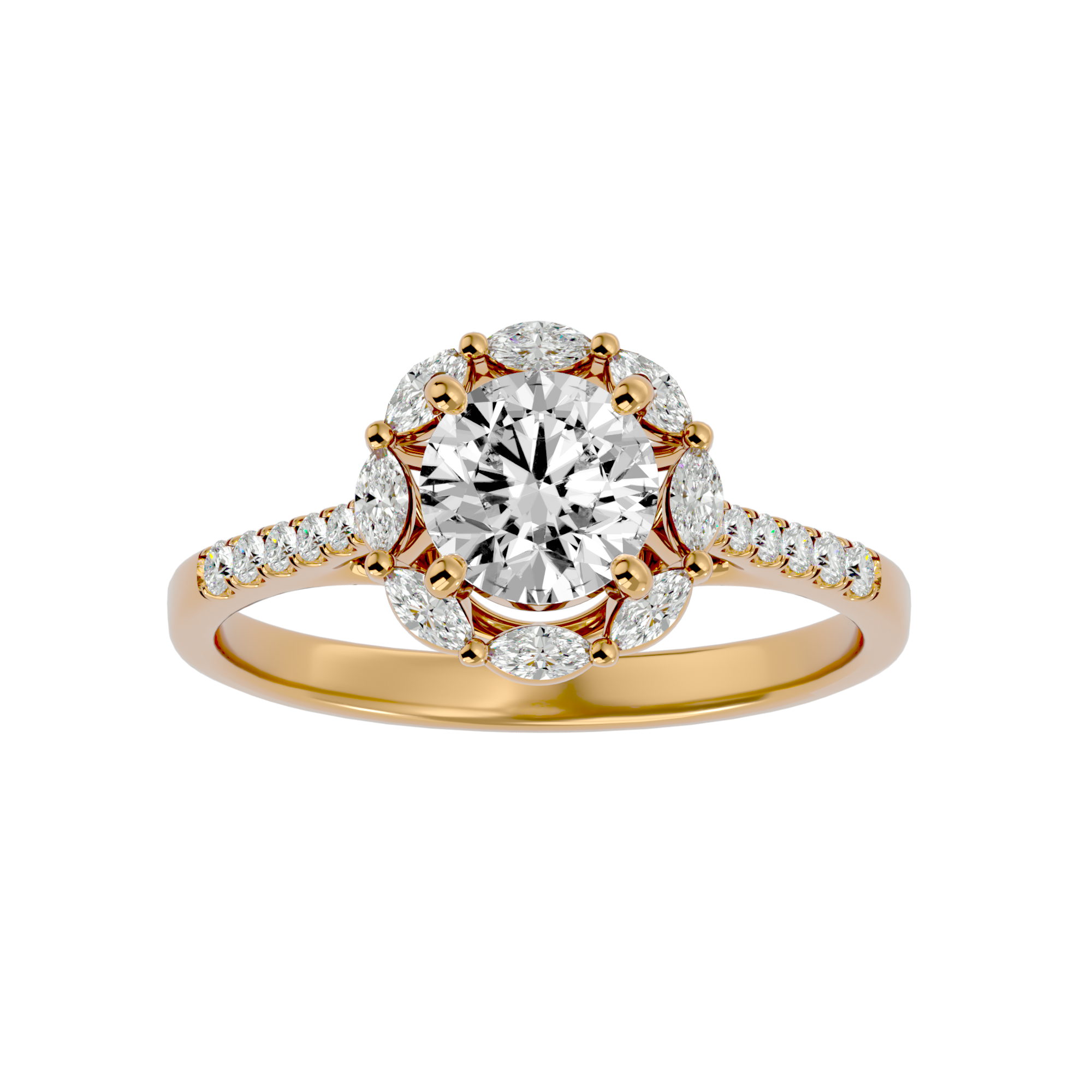 HOH Franklin Diamond Halo Ring