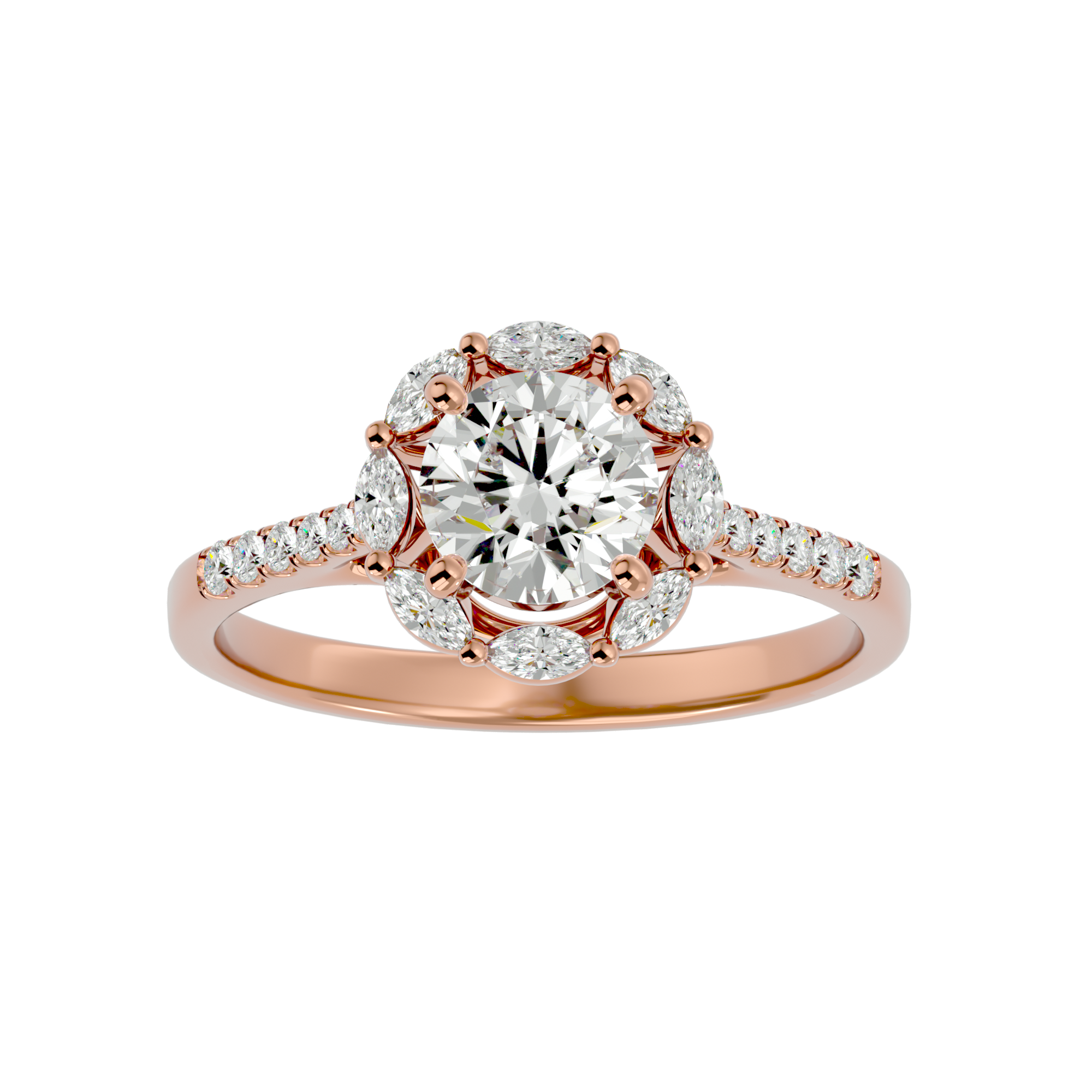 HOH Franklin Diamond Halo Ring